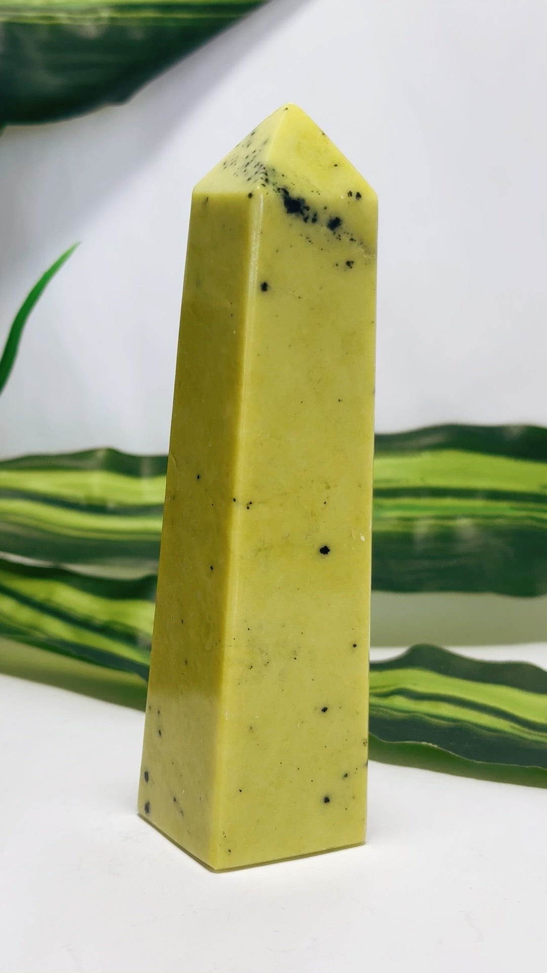 Jade With Hematite Tower 244g