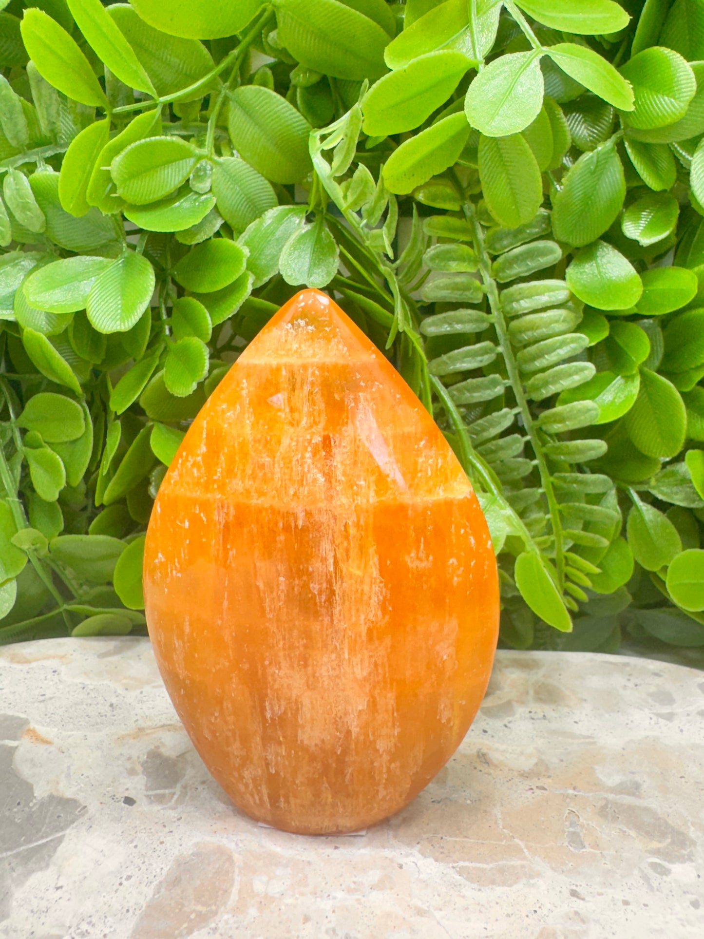 Crystalised Orange Calcite Flame 260g