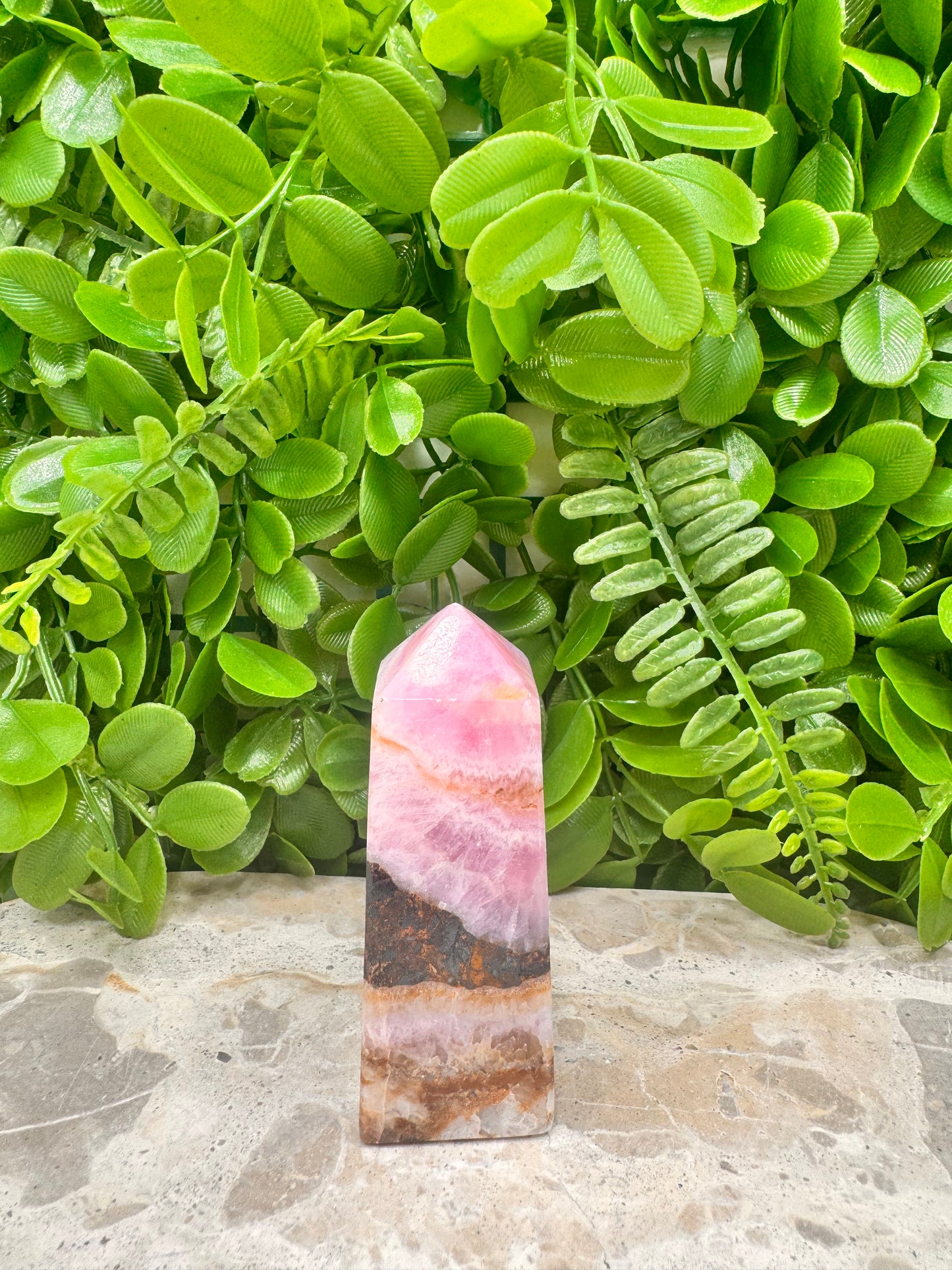 Pink Aragonite Tower 174g