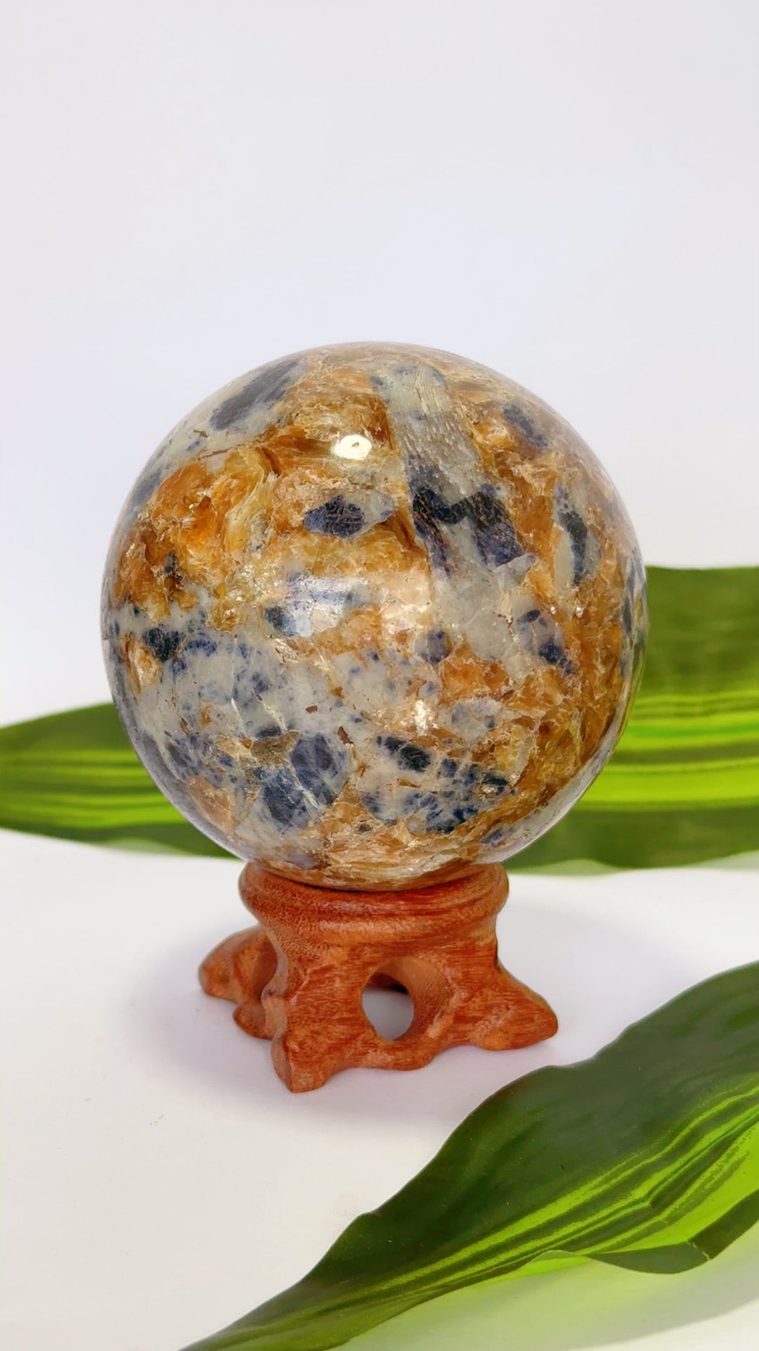 Blue Sapphire and Mica Sphere 726g
