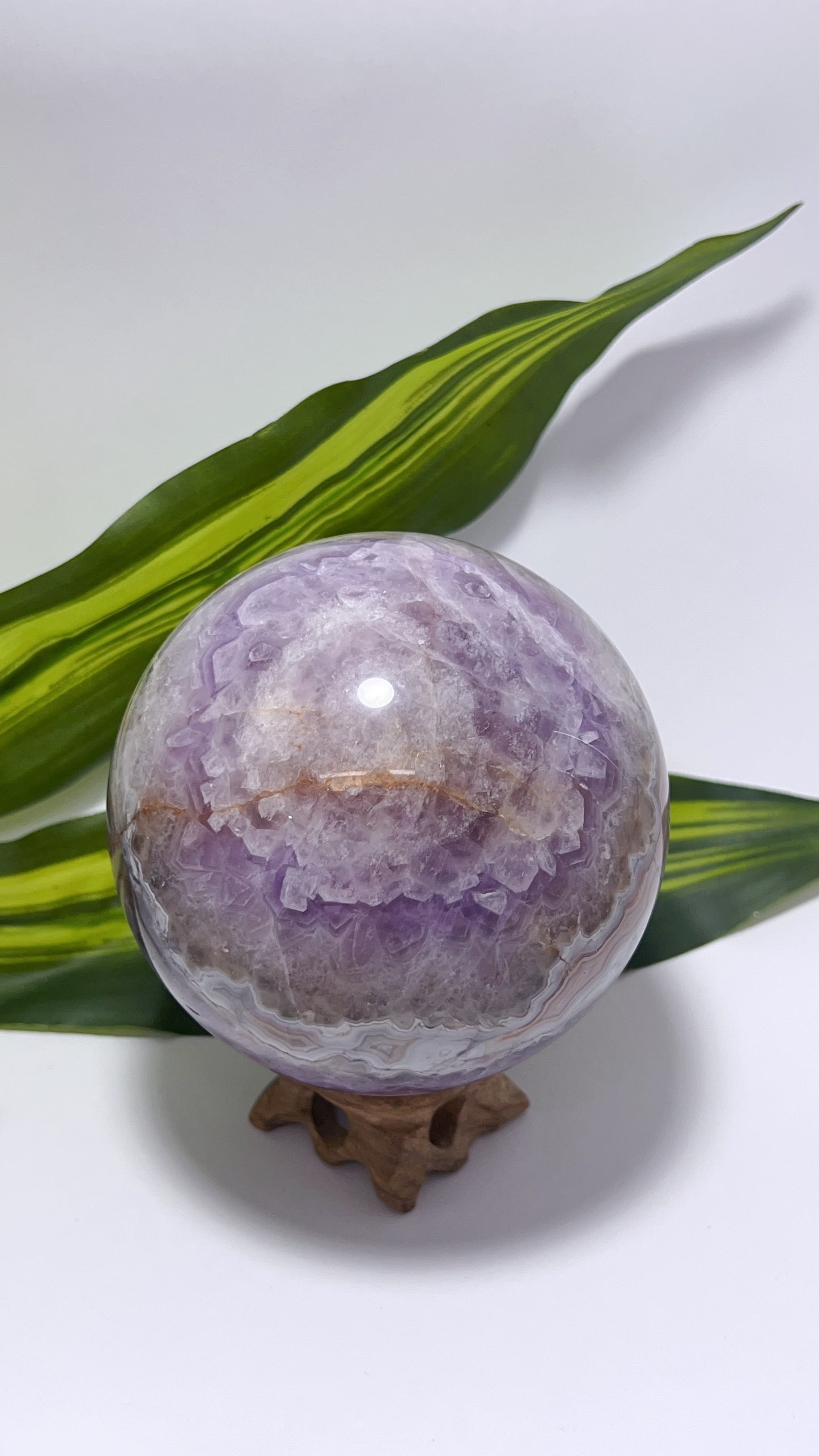 Amethyst and Mexican Agate Sphere 1.3kg