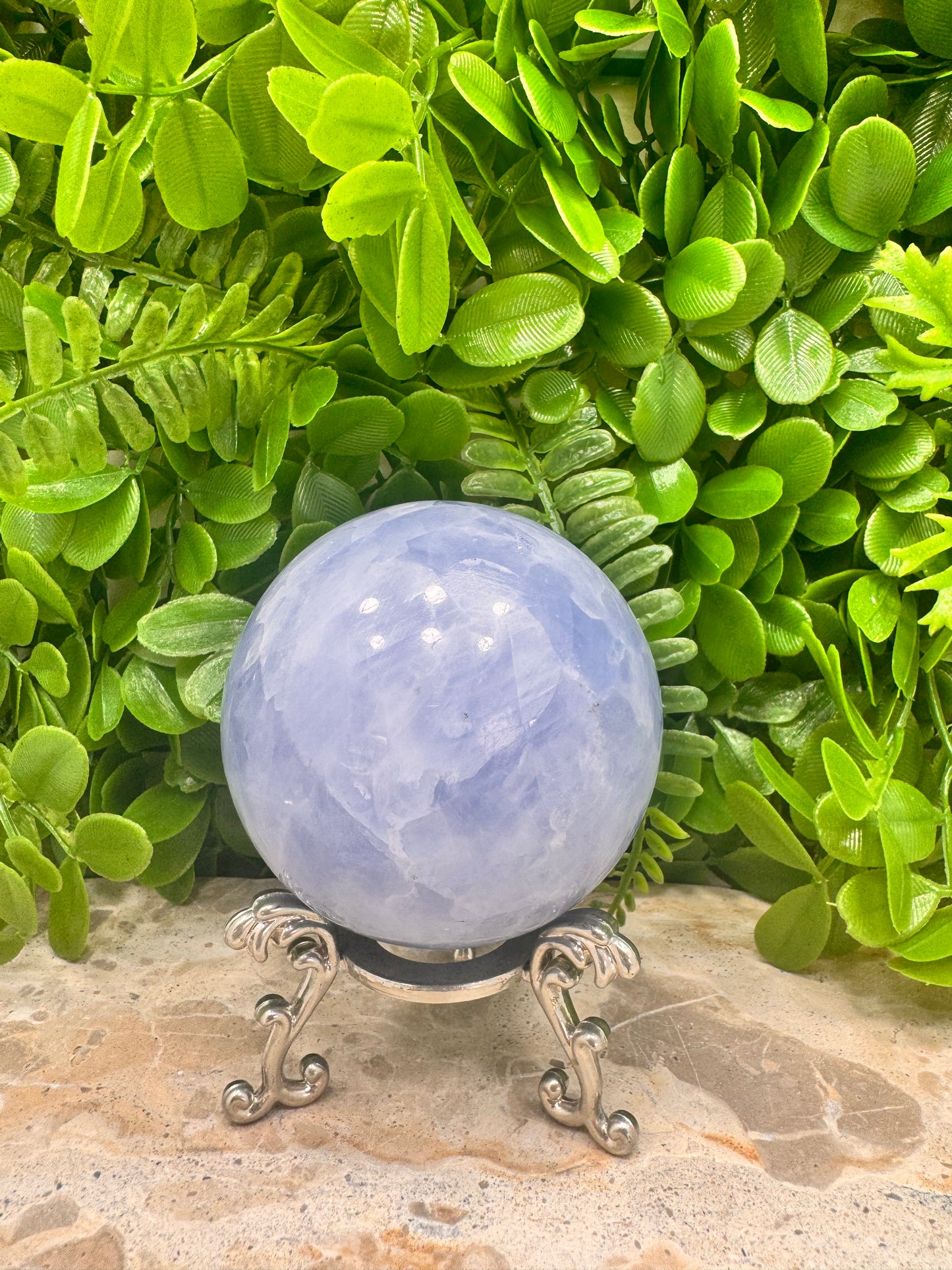 Blue Calcite Sphere 628g
