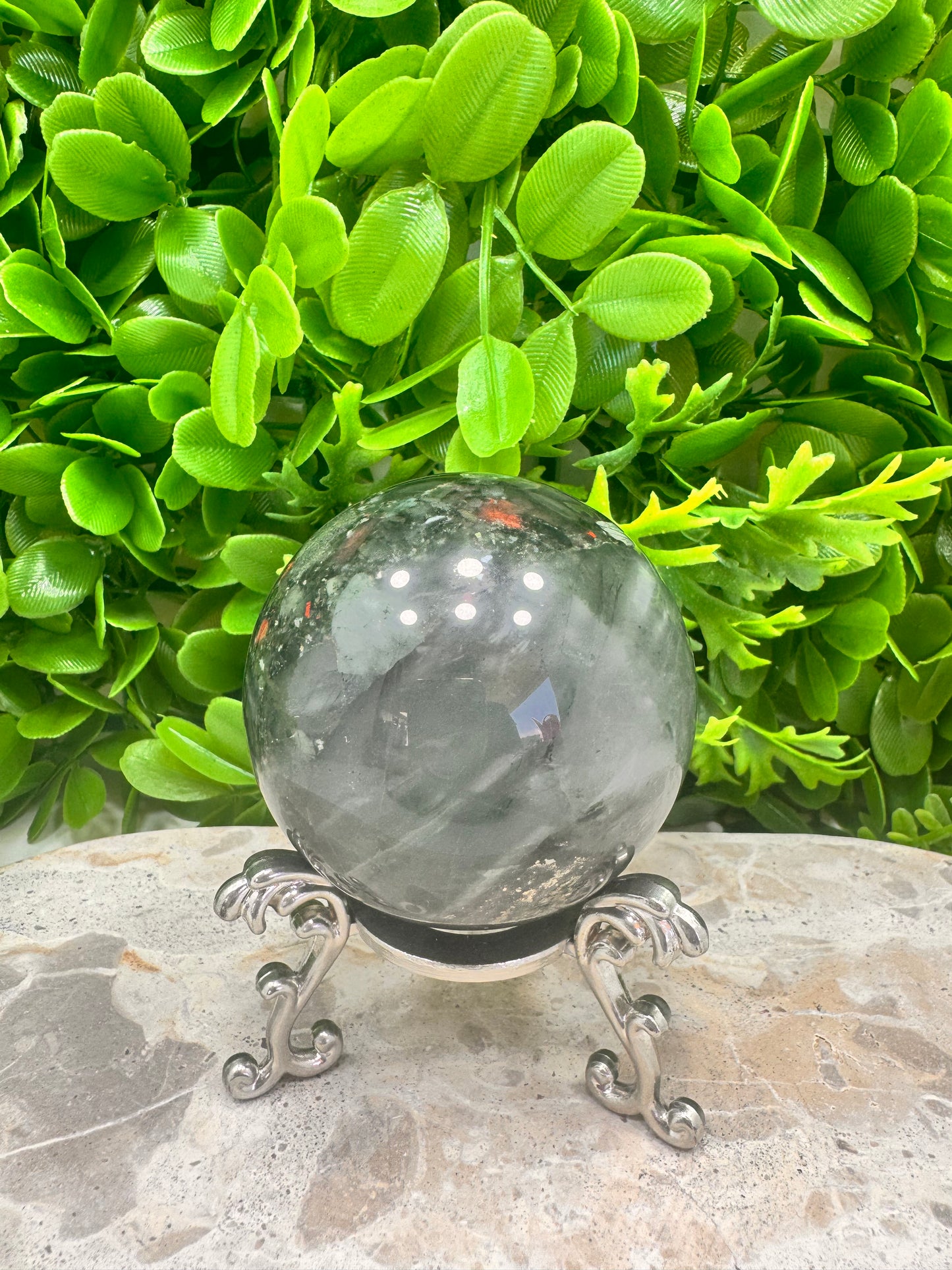 African Bloodstone Sphere 388g