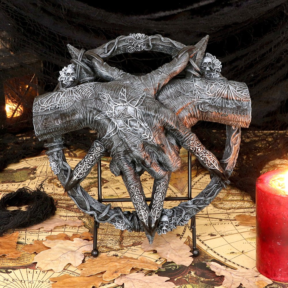 Hold of Baphomet Hand Free Standing Plaque