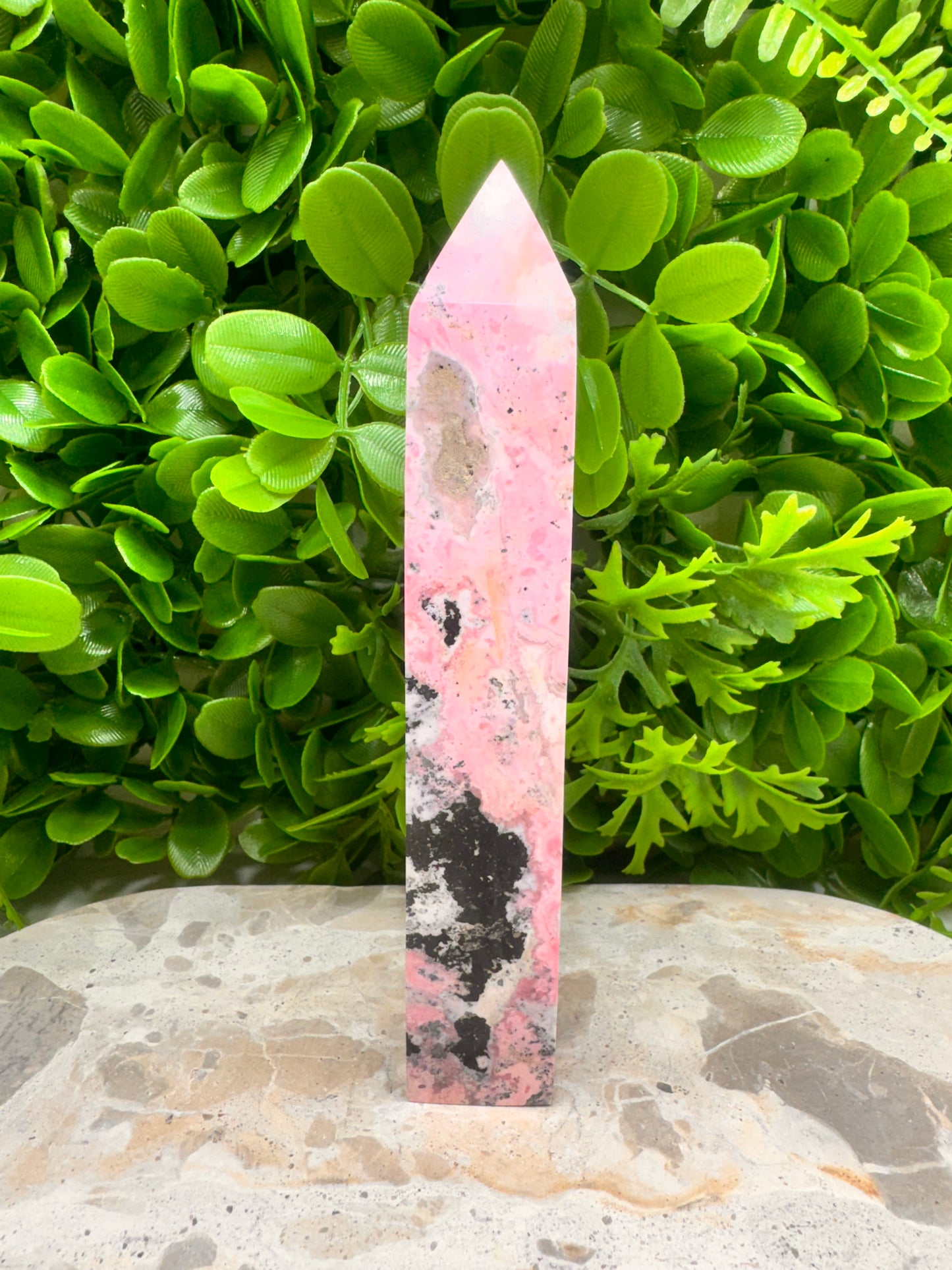 Rhodonite From Peru Tower 494g