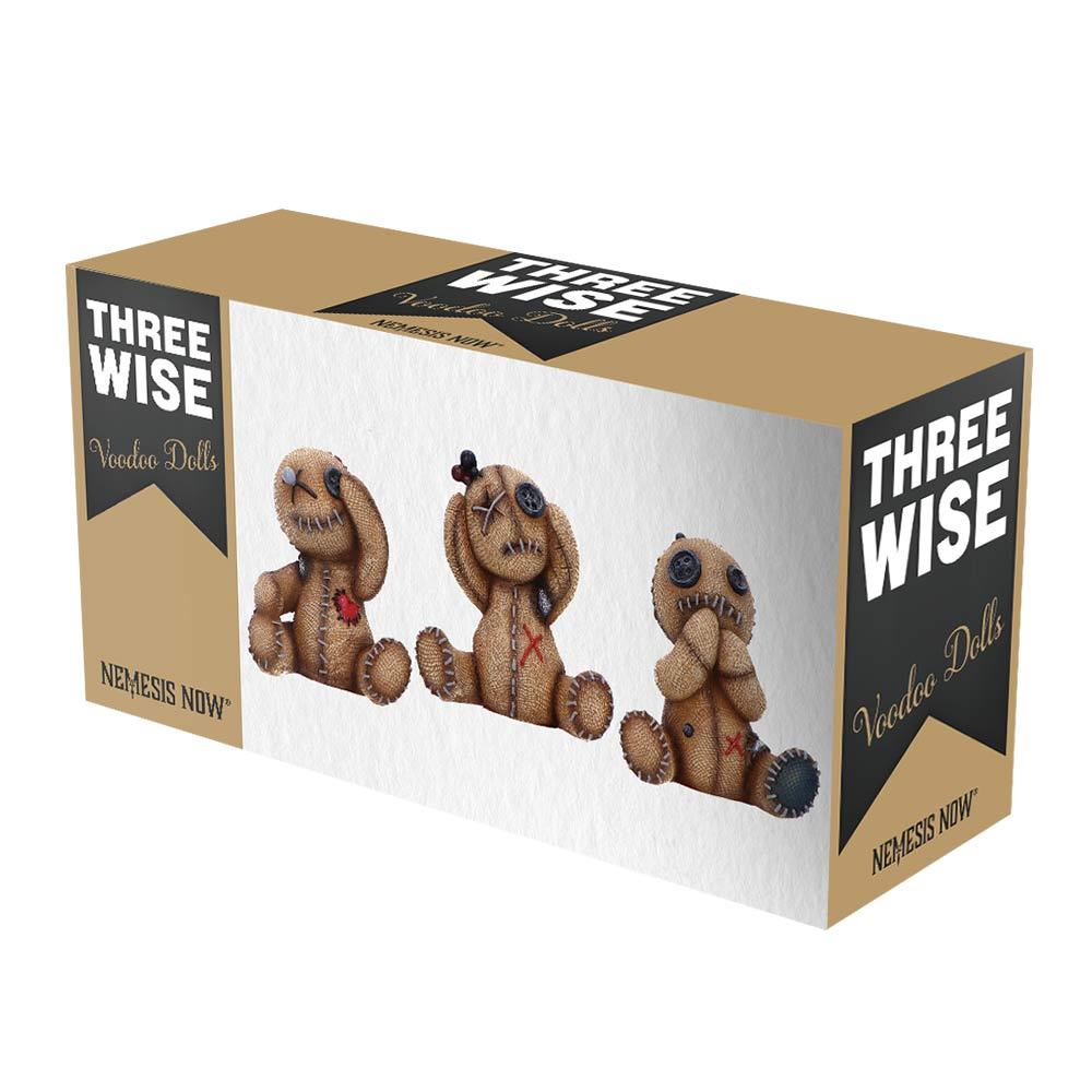 Three Wise Voodoo Dolls Figurines 8cm