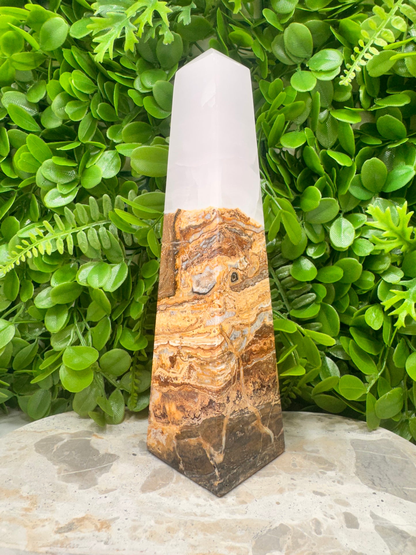 Pink Mangano / Pakistan Bumble Bee Jasper Tower 1148g