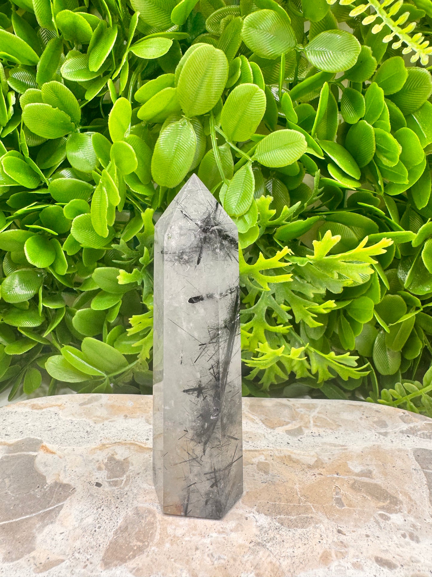 Tourmaline in Quartz Tower 156g