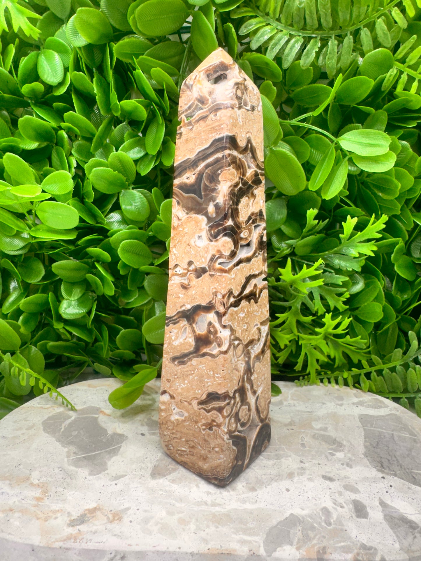 Chocolate Calcite Tower 612g