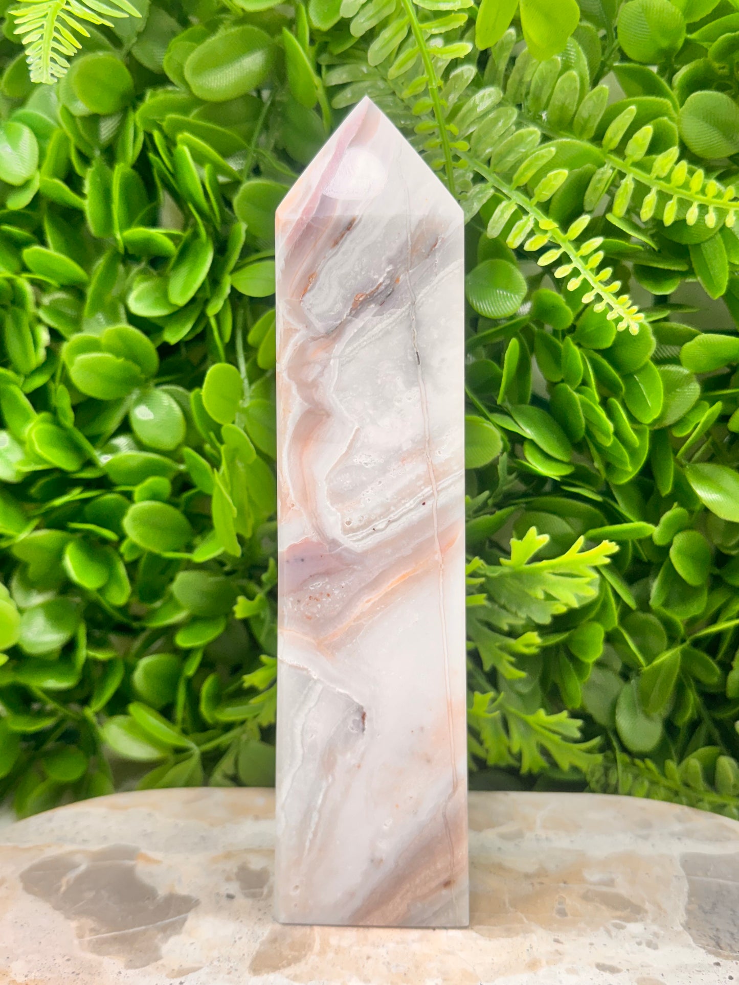 Pink Agate Tower 652g