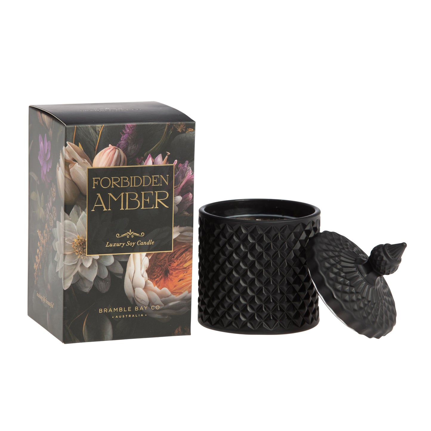 Forbidden Amber Candle (White Amber, Heliotrope & Musk)