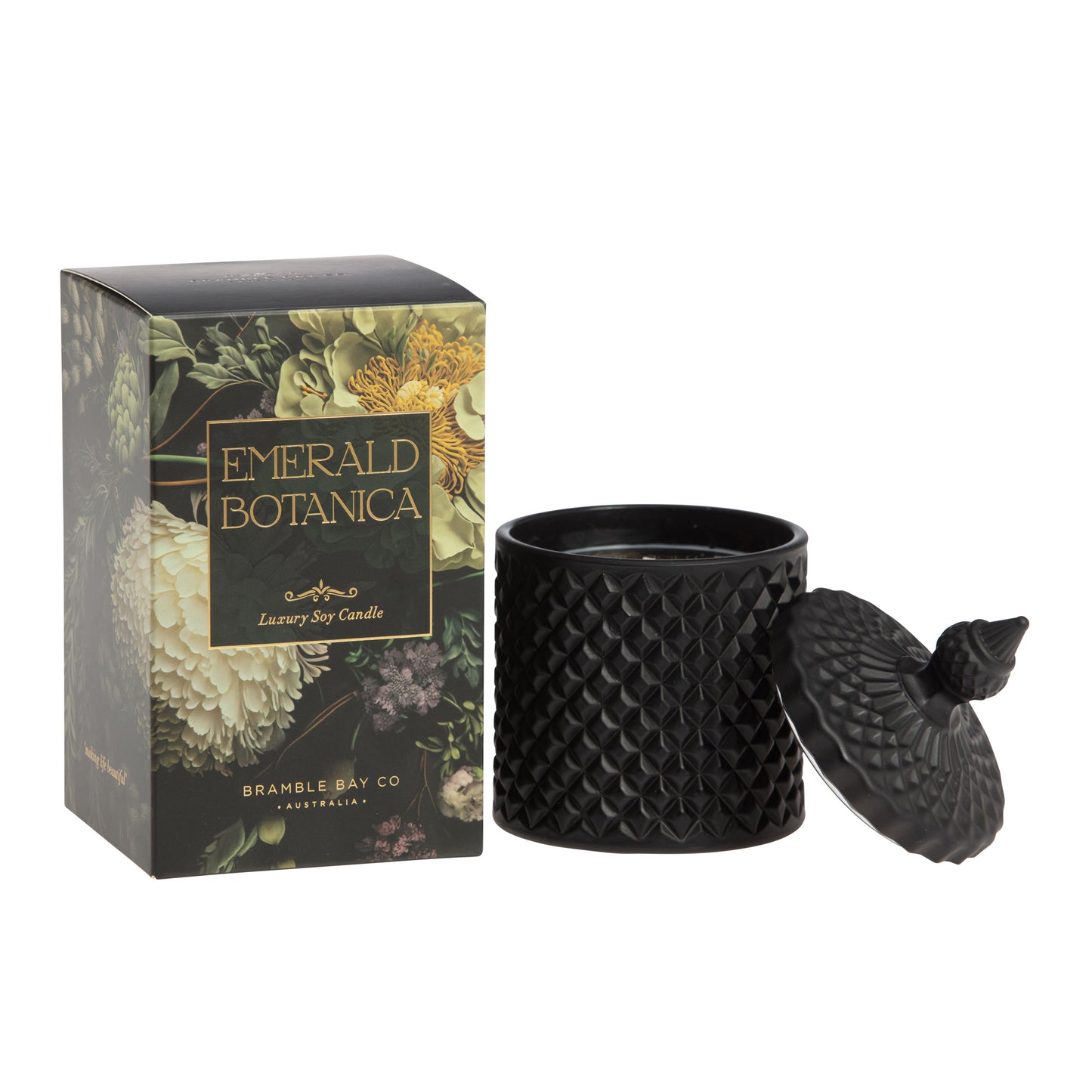 Emerald Botanica Candle ( Sweet Honeysuckle, Narcissus & Lilac)