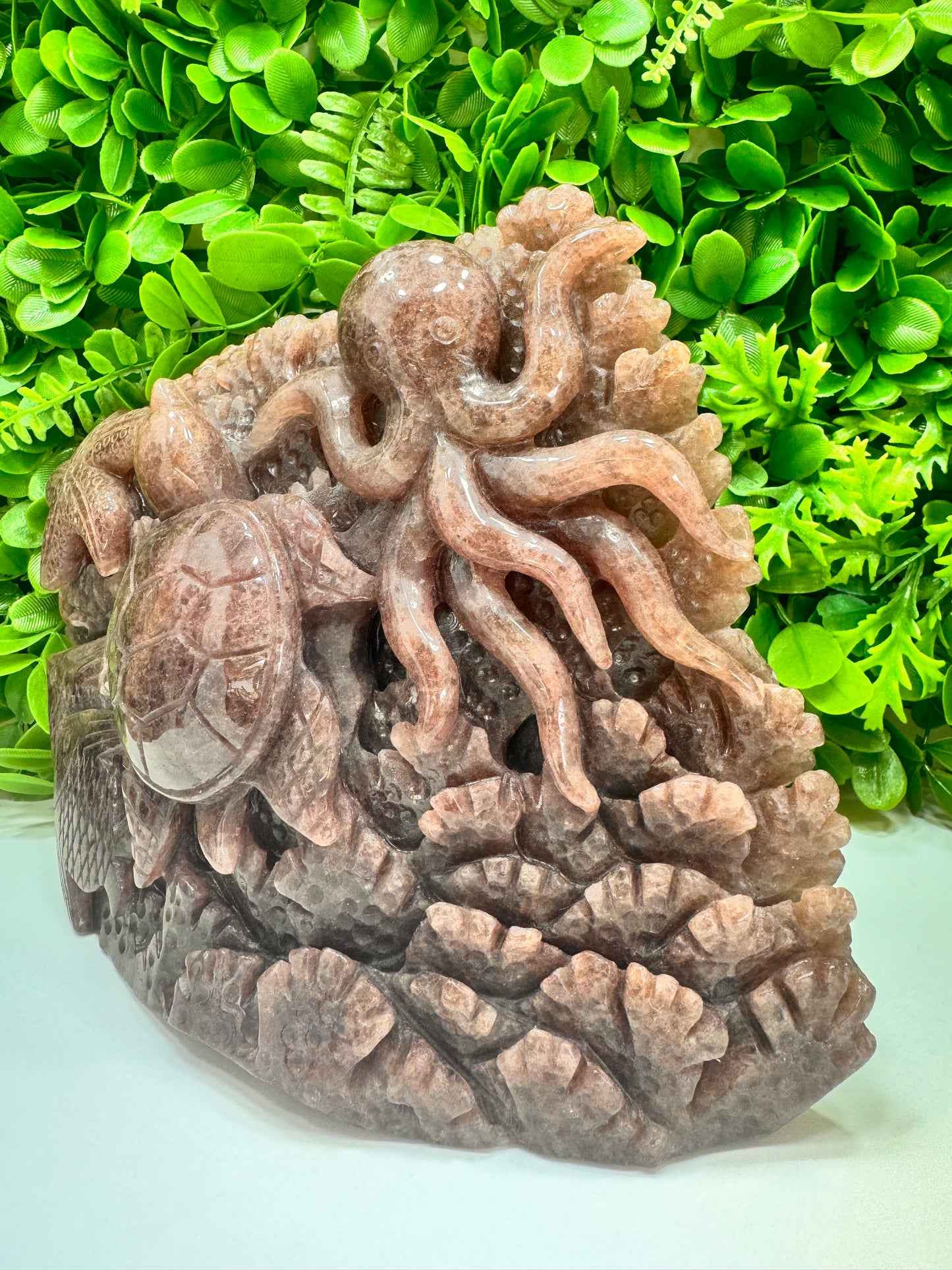 Strawberry Quartz Sea Life 3506g