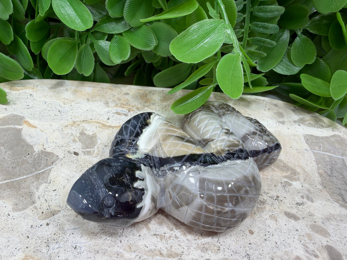 Volcanic Agate Snake 202g