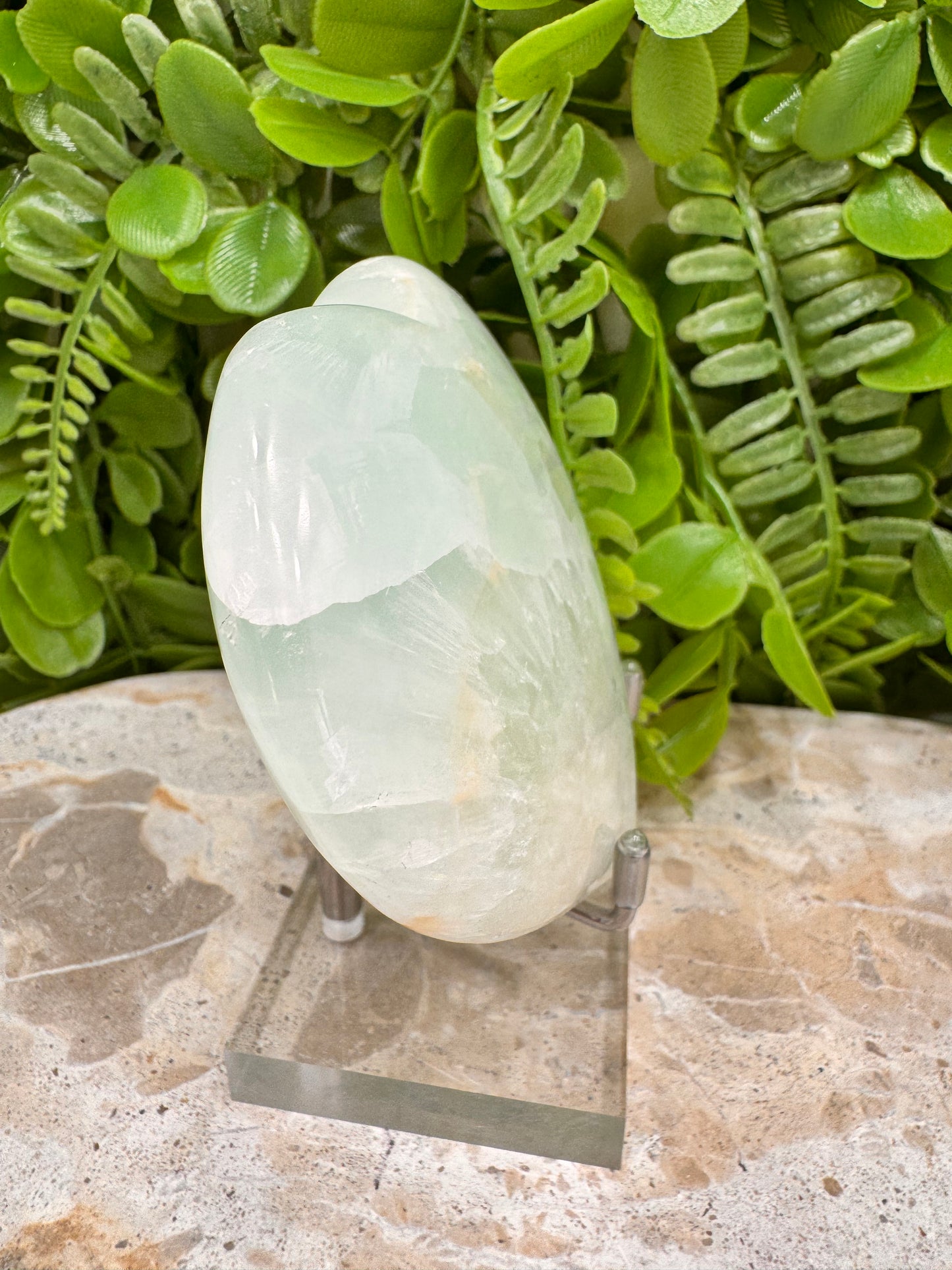 Aqua Caribbean Calcite Heart 302g