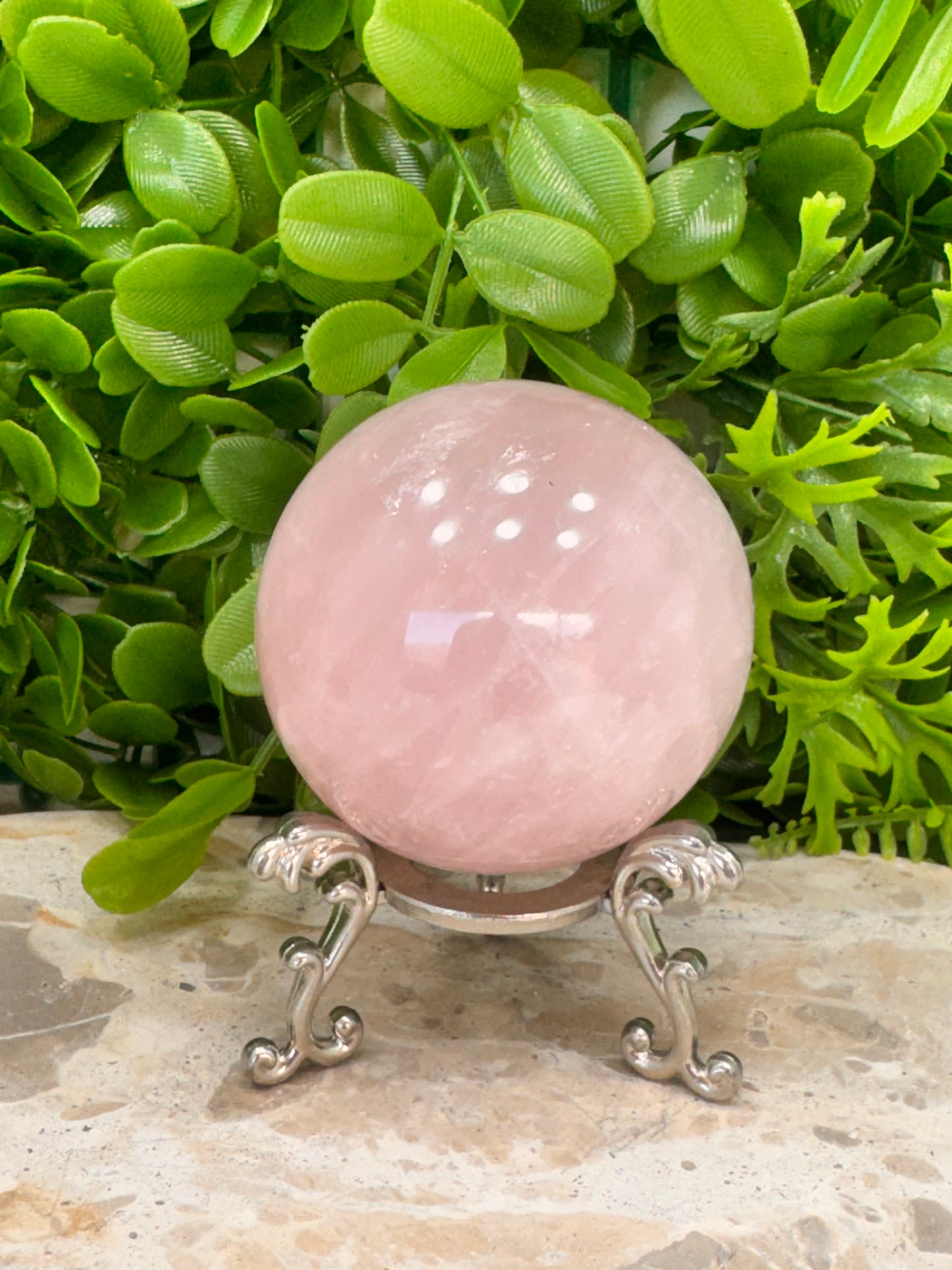 Rose Quartz Sphere 494g