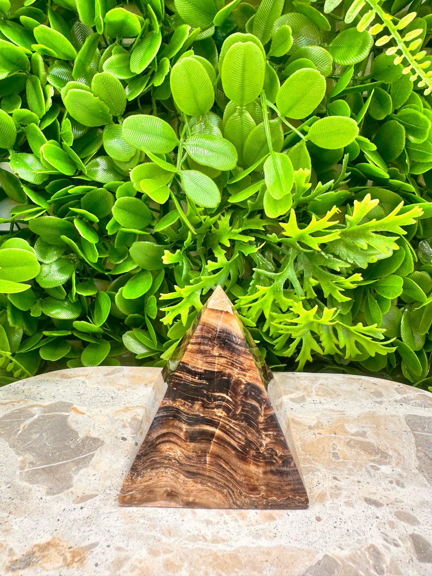 Chocolate Calcite Pyramid 334g