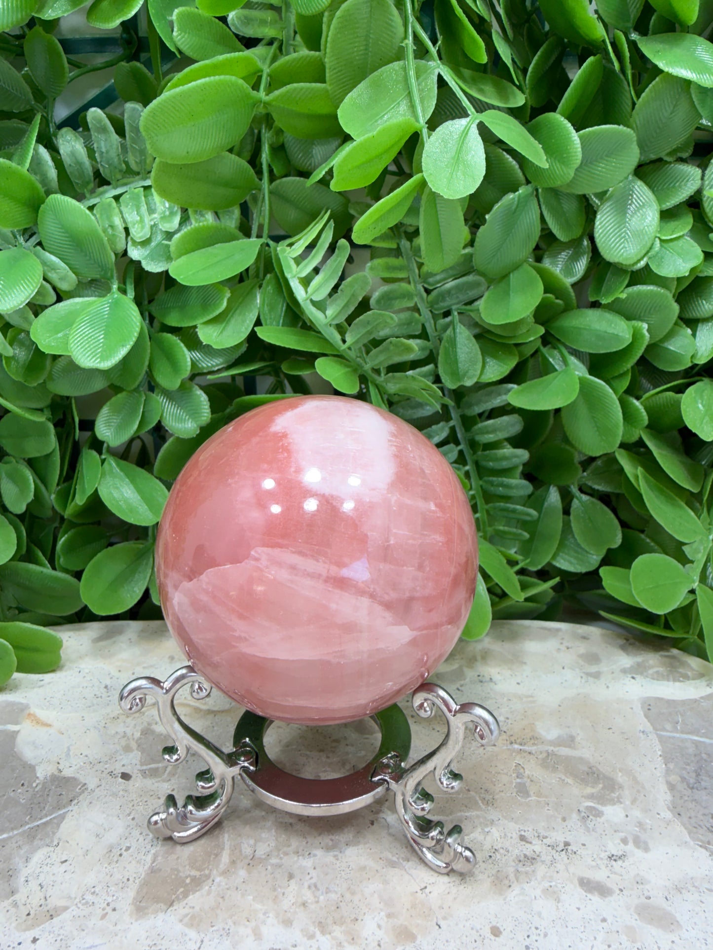 Rose Calcite Sphere 392G