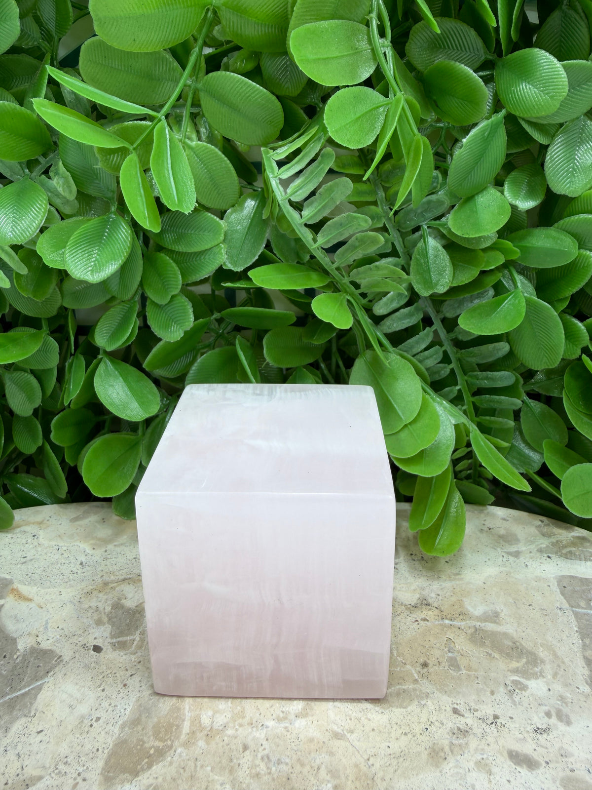 Pink Mangano Cube | Love • Compassion • Calm