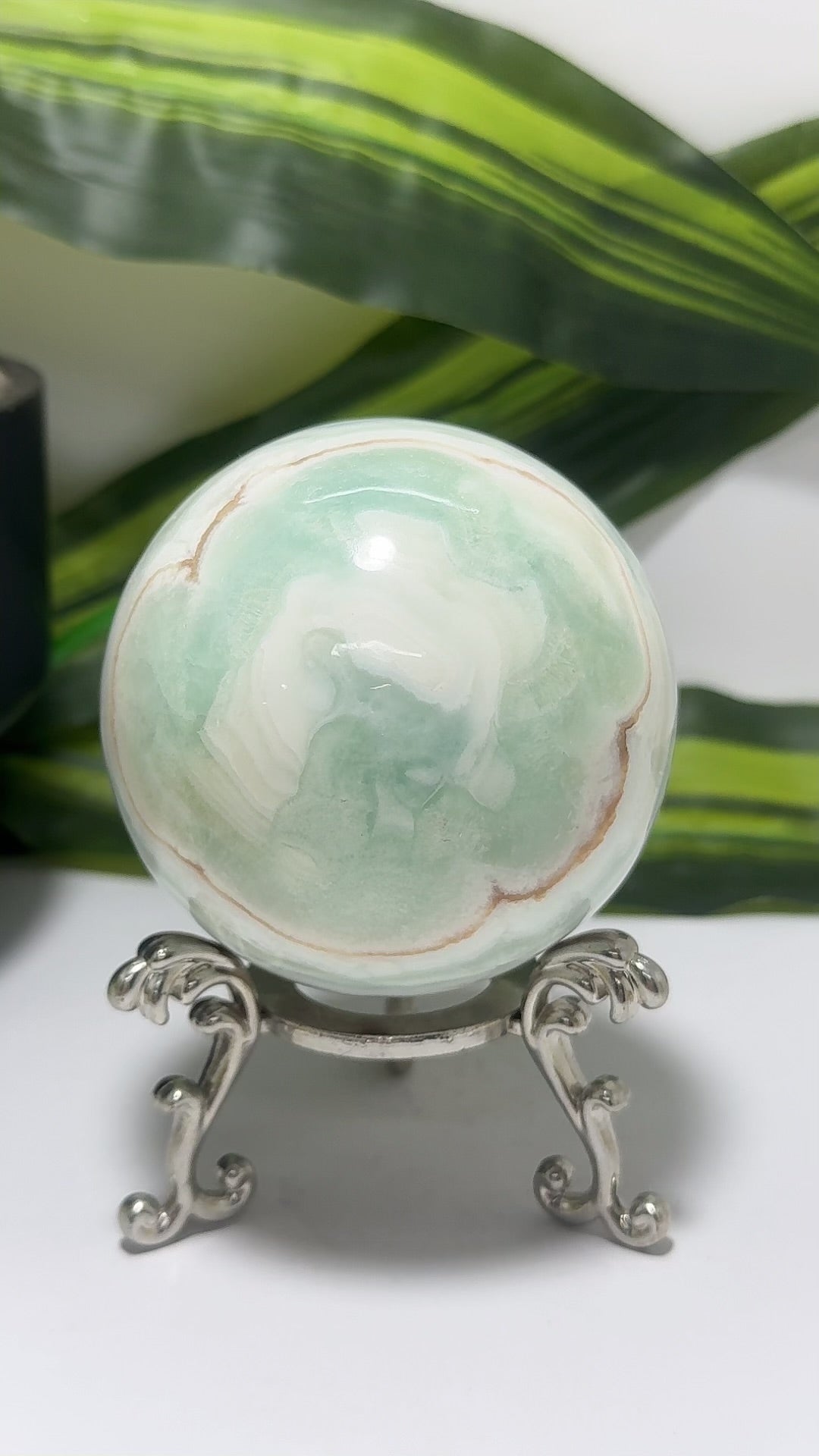Pistachio Calcite Sphere 566g
