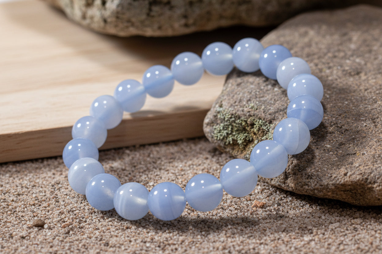 Blue Lace Agate Bracelet 11m