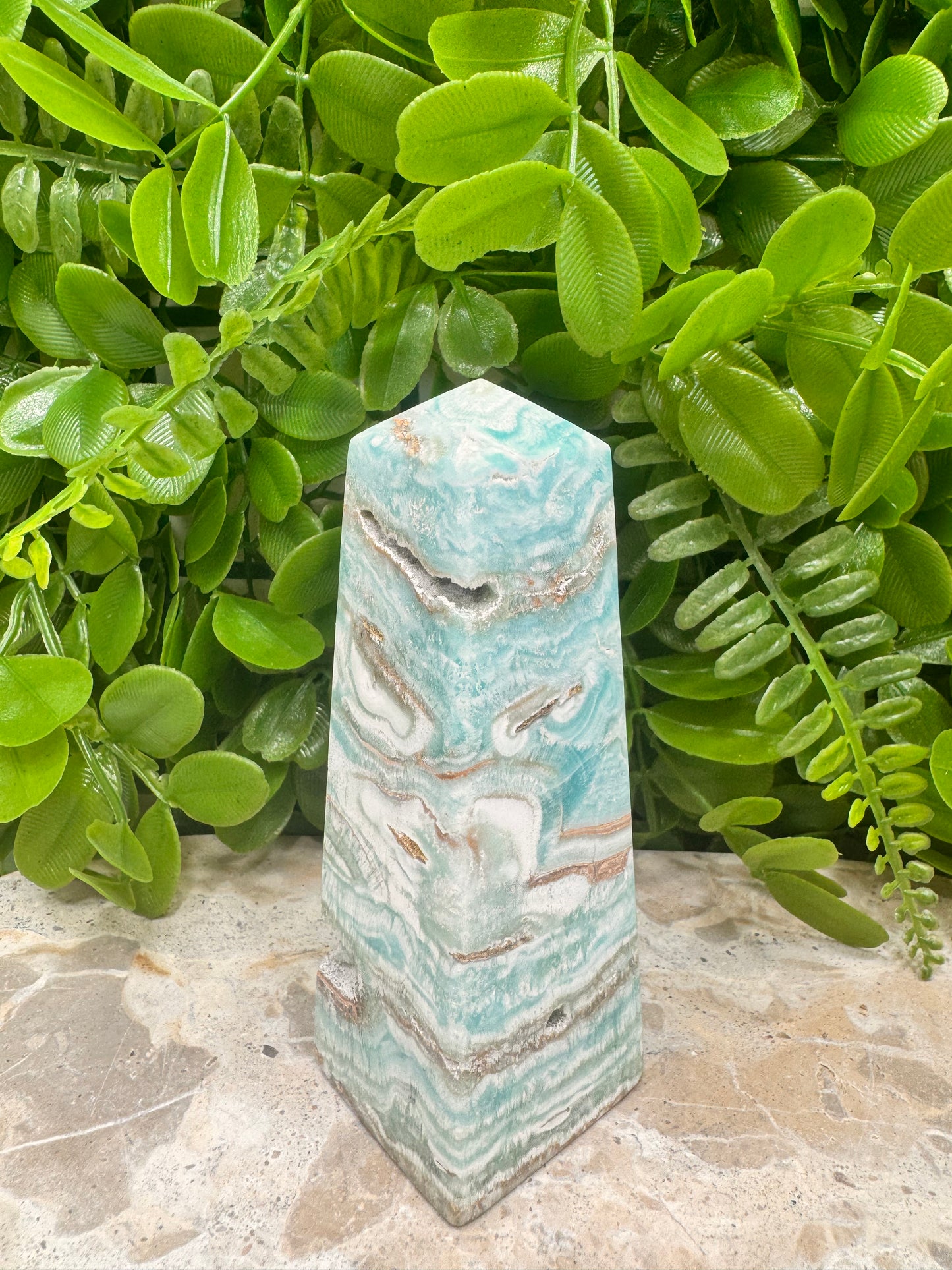 Aragonite with Smithsonite Tower 300g