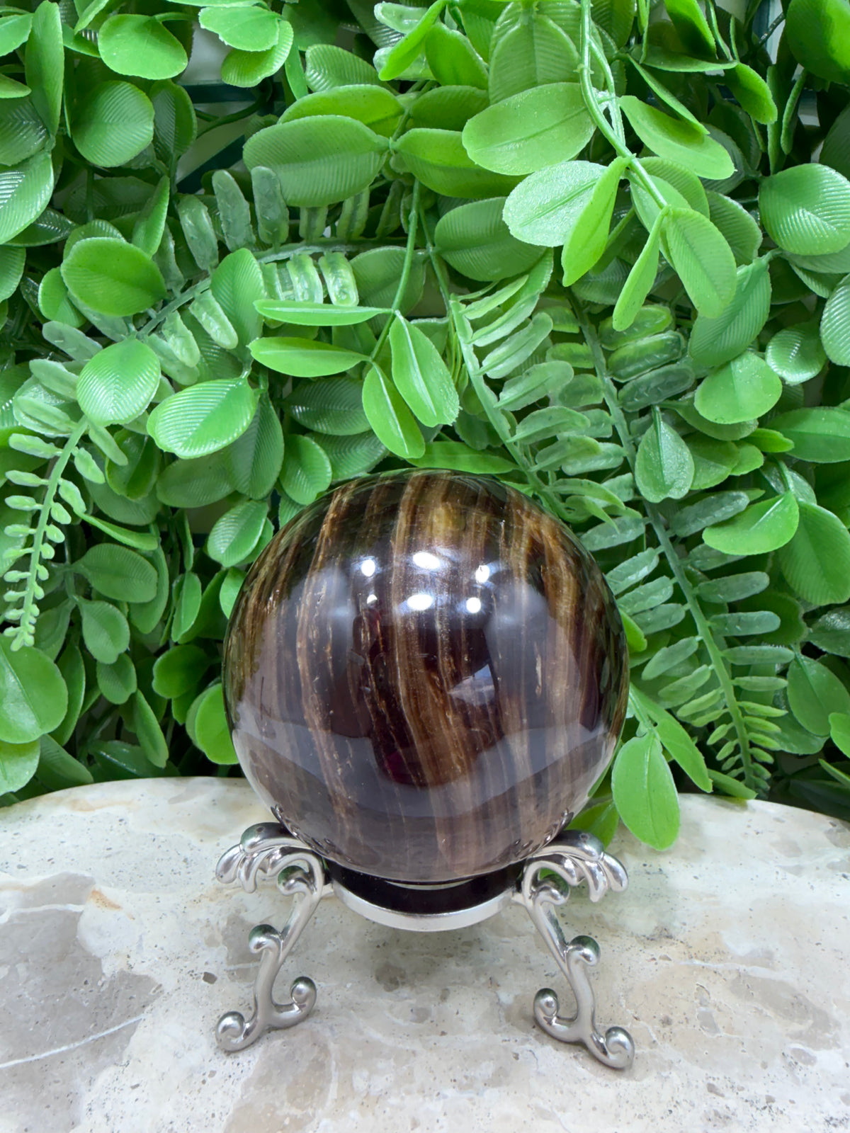Chocolate Calcite Sphere | Grounding • Emotional Balance • Inner Strength