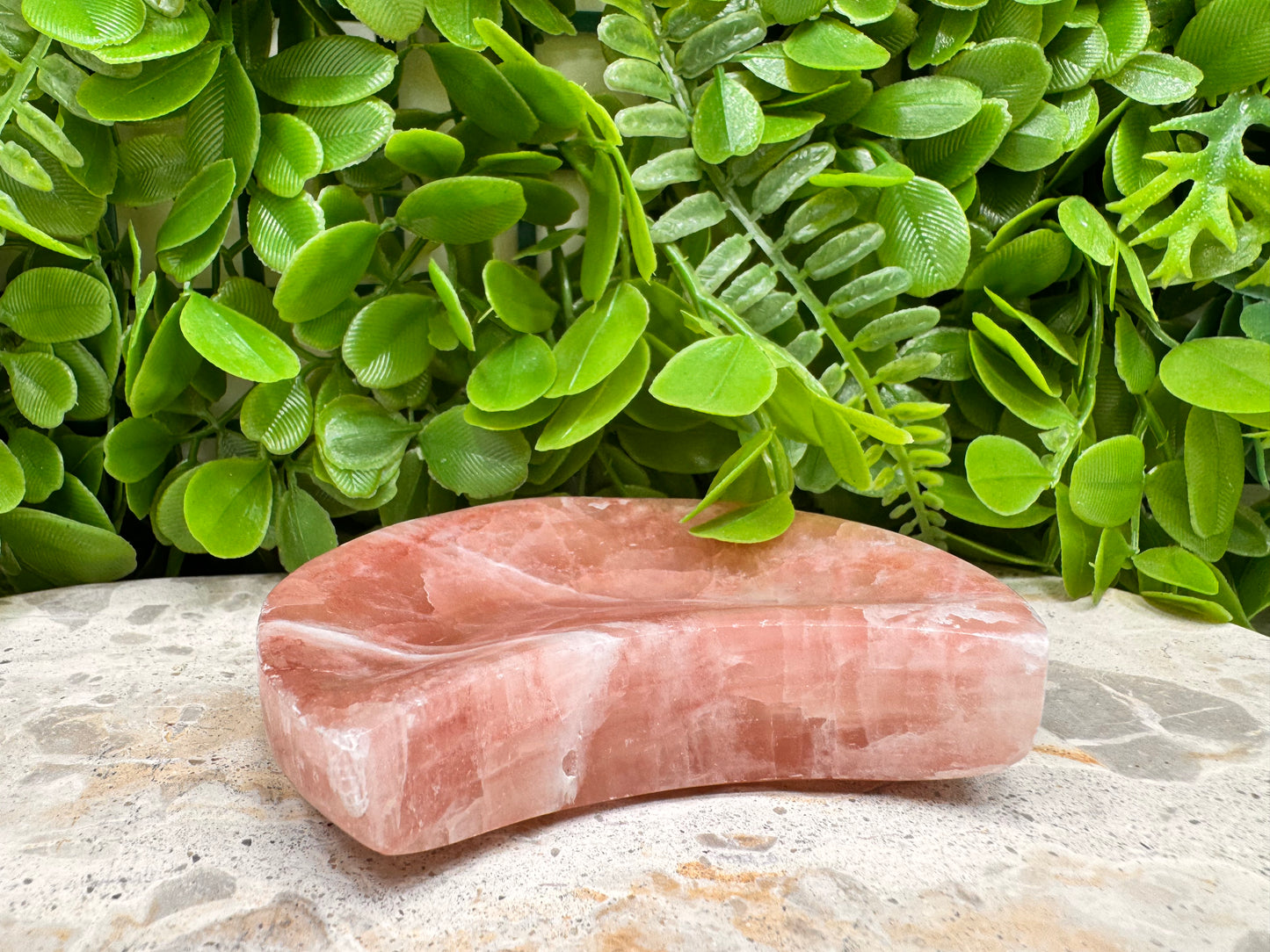 Rose Calcite Moon Bowl 294g