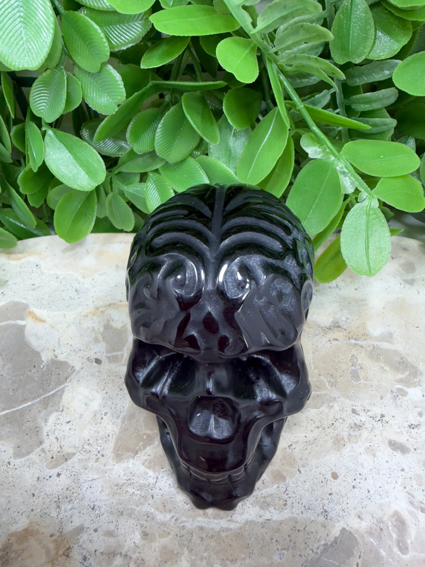 Black Obsidian Skull 404g