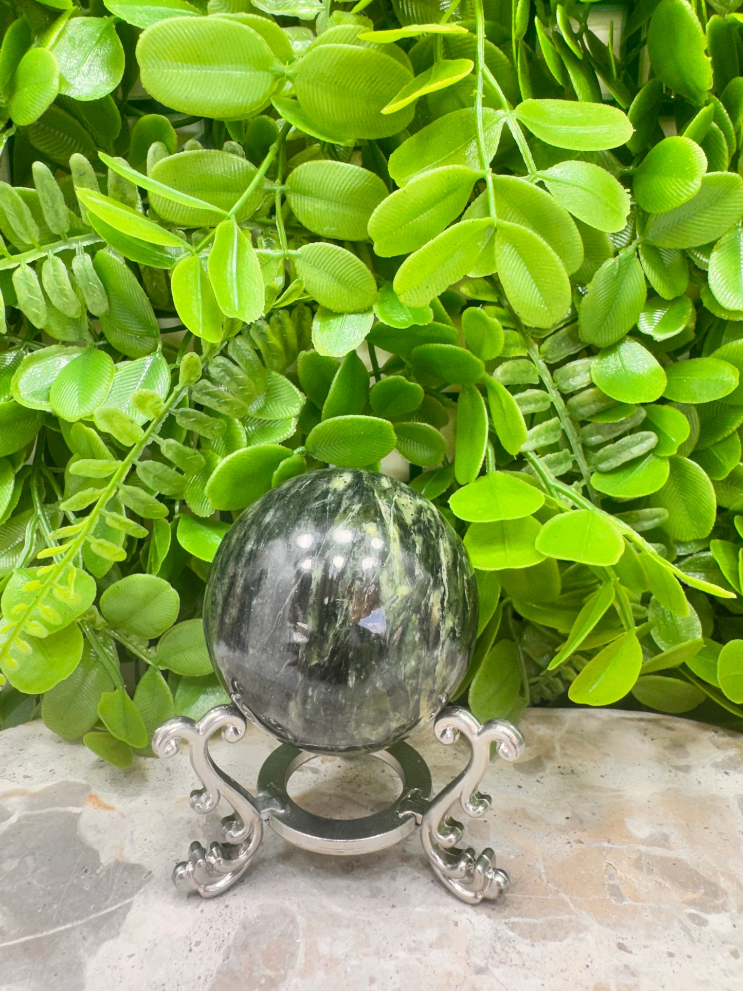 Nephrite Jade Sphere 276g