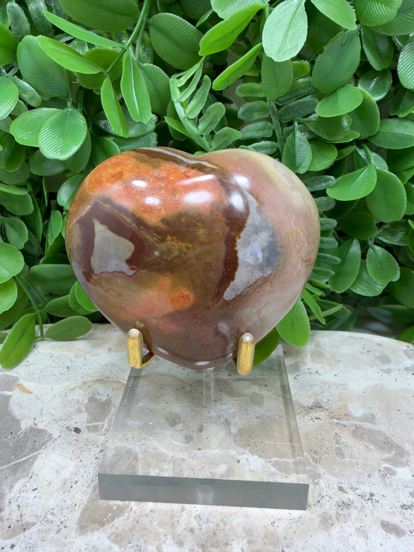 Polychrome Jasper Heart 206g