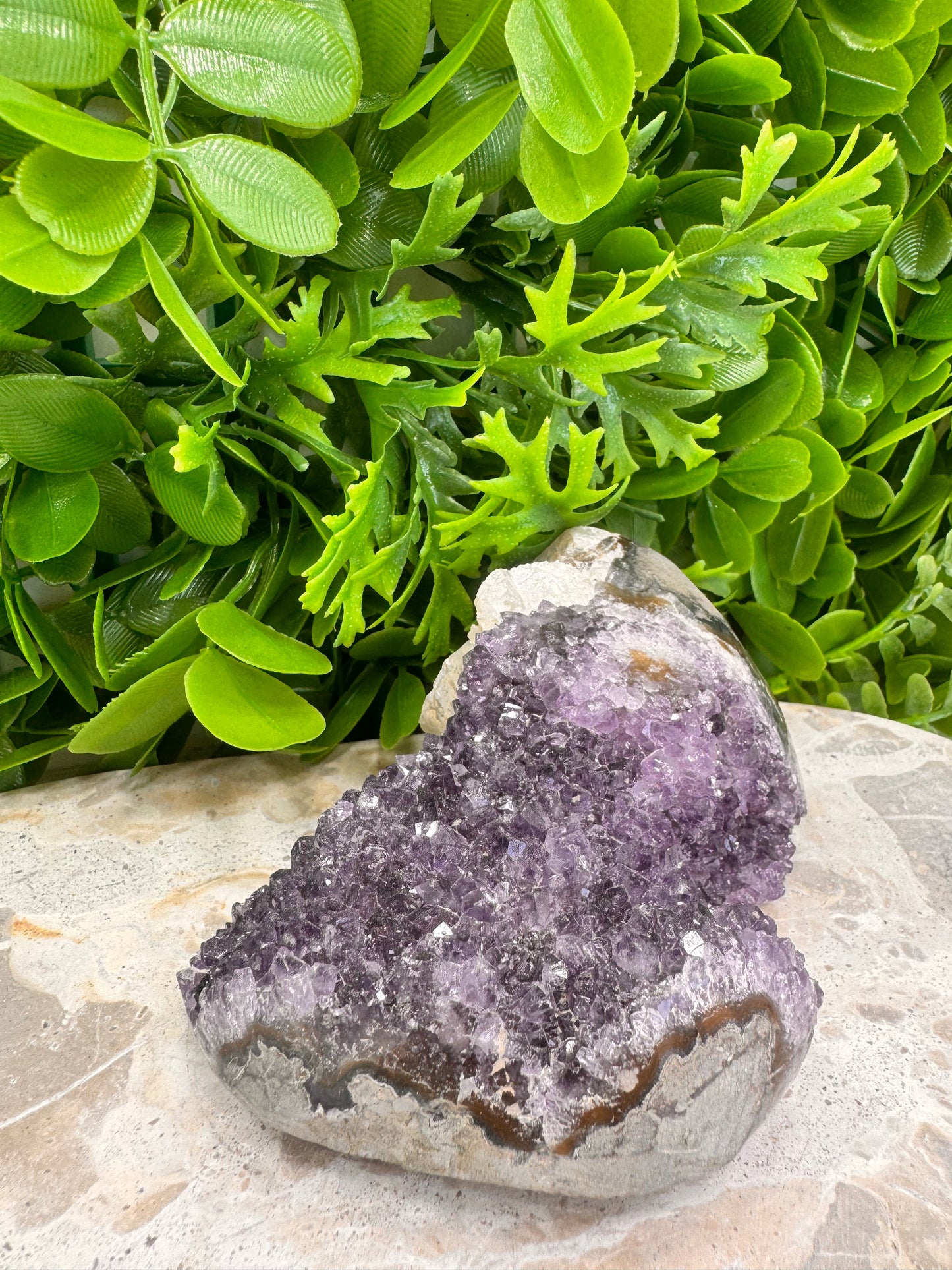 Amethyst Freeform with Quartz 568g