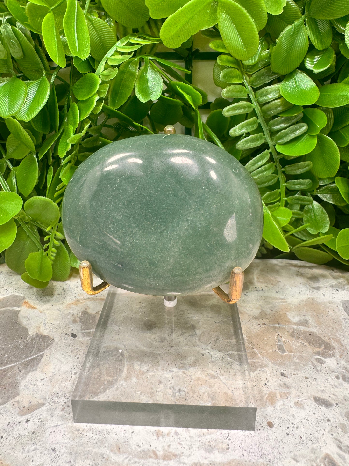 Green Aventurine Palm Stone 178g