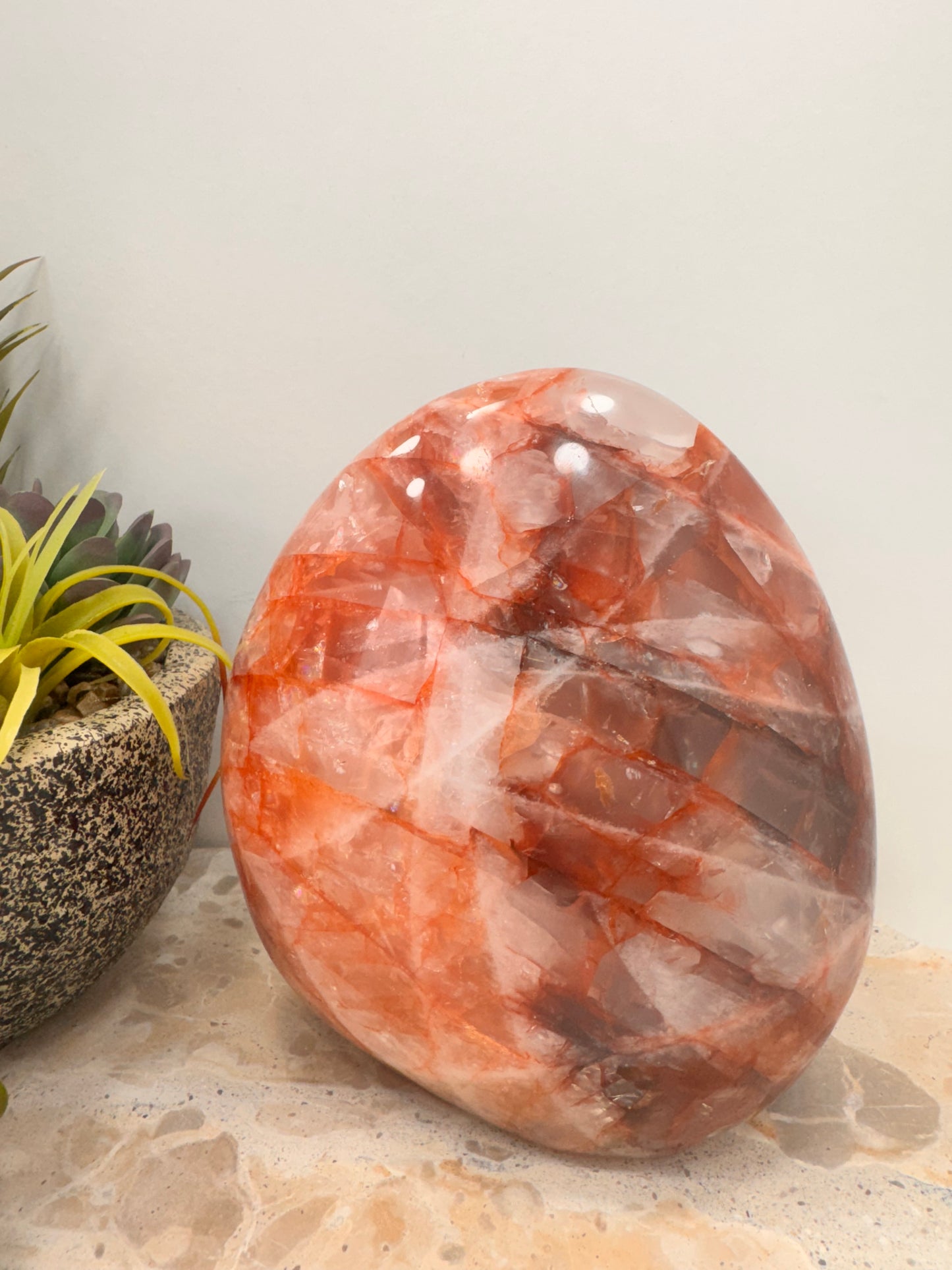 Fire Quartz Freeform 1850g