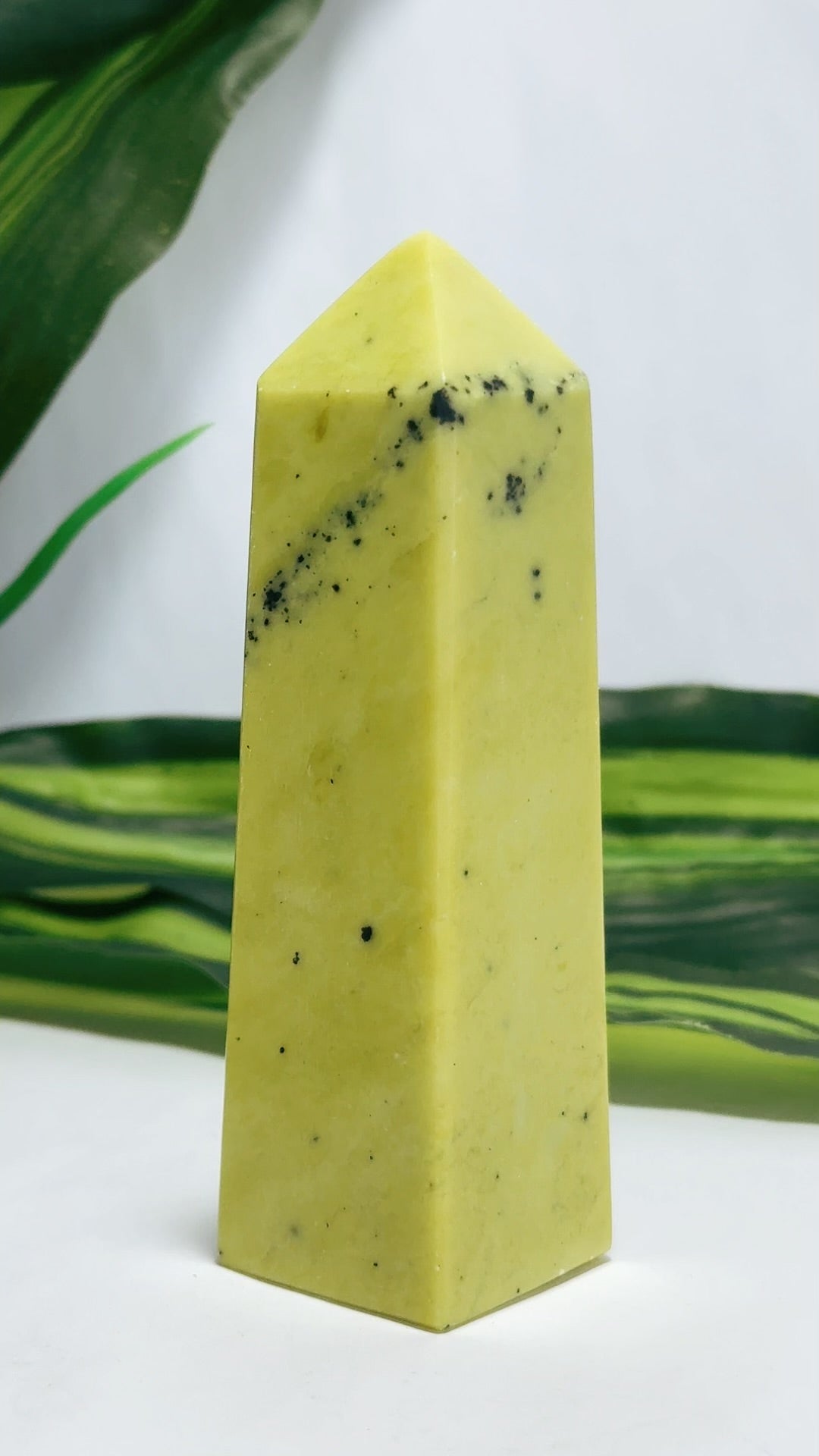 Jade with Hematite Tower 214g