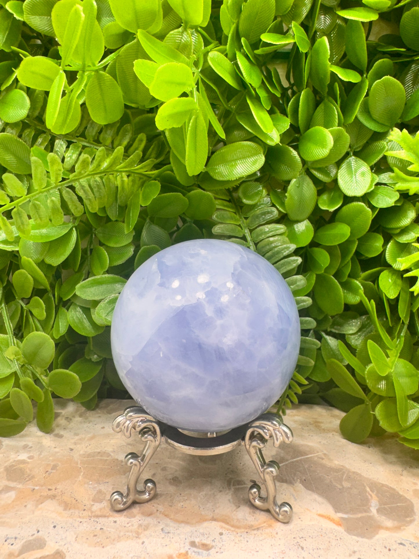 Blue Calcite Sphere 628g