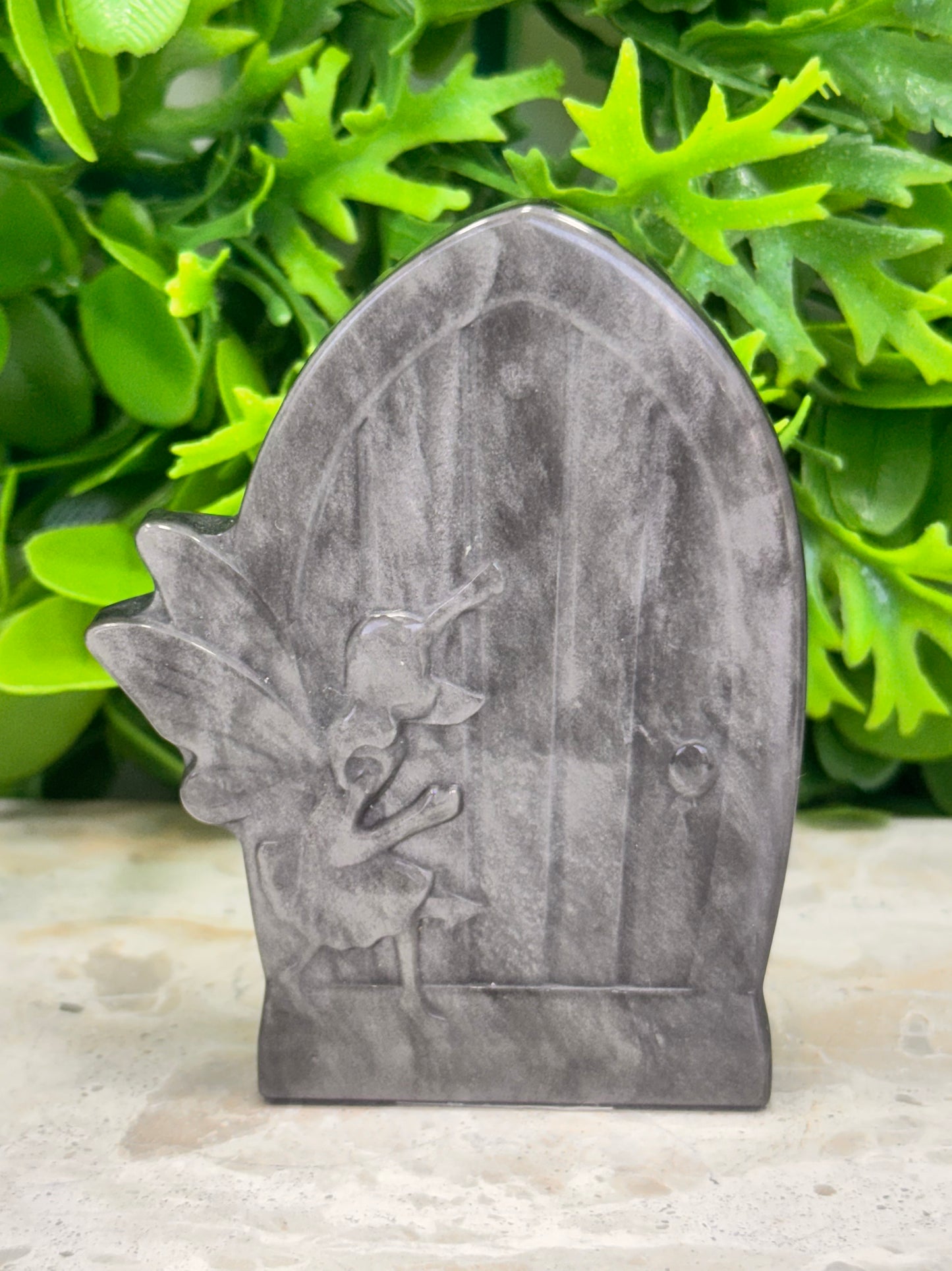 Silver Obsidian Fairy Door 118g