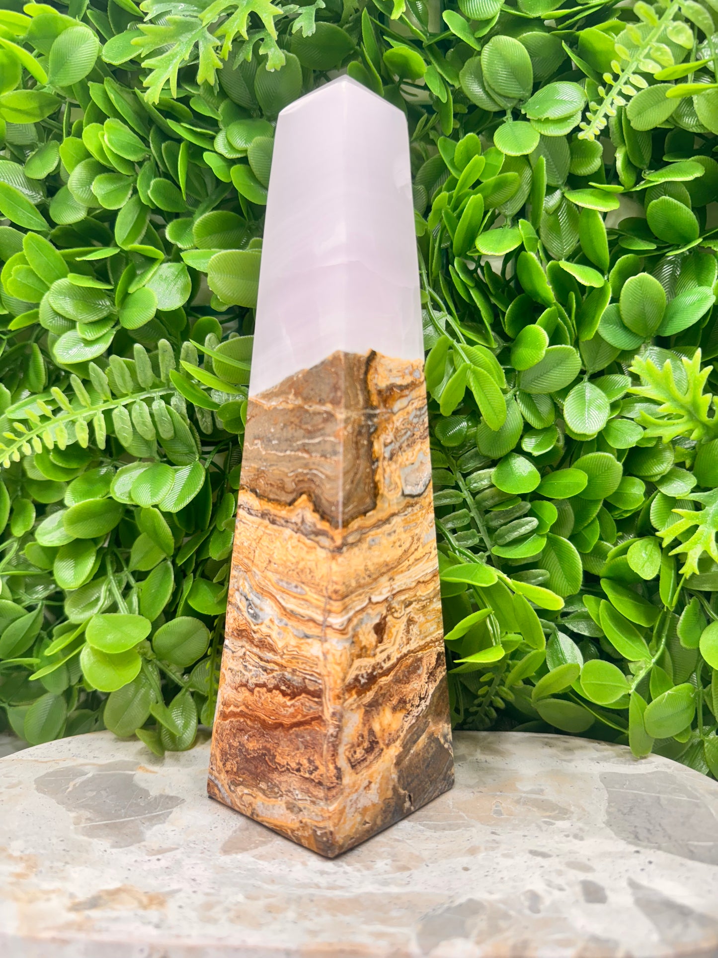Pink Mangano / Pakistan Bumble Bee Jasper Tower 1148g