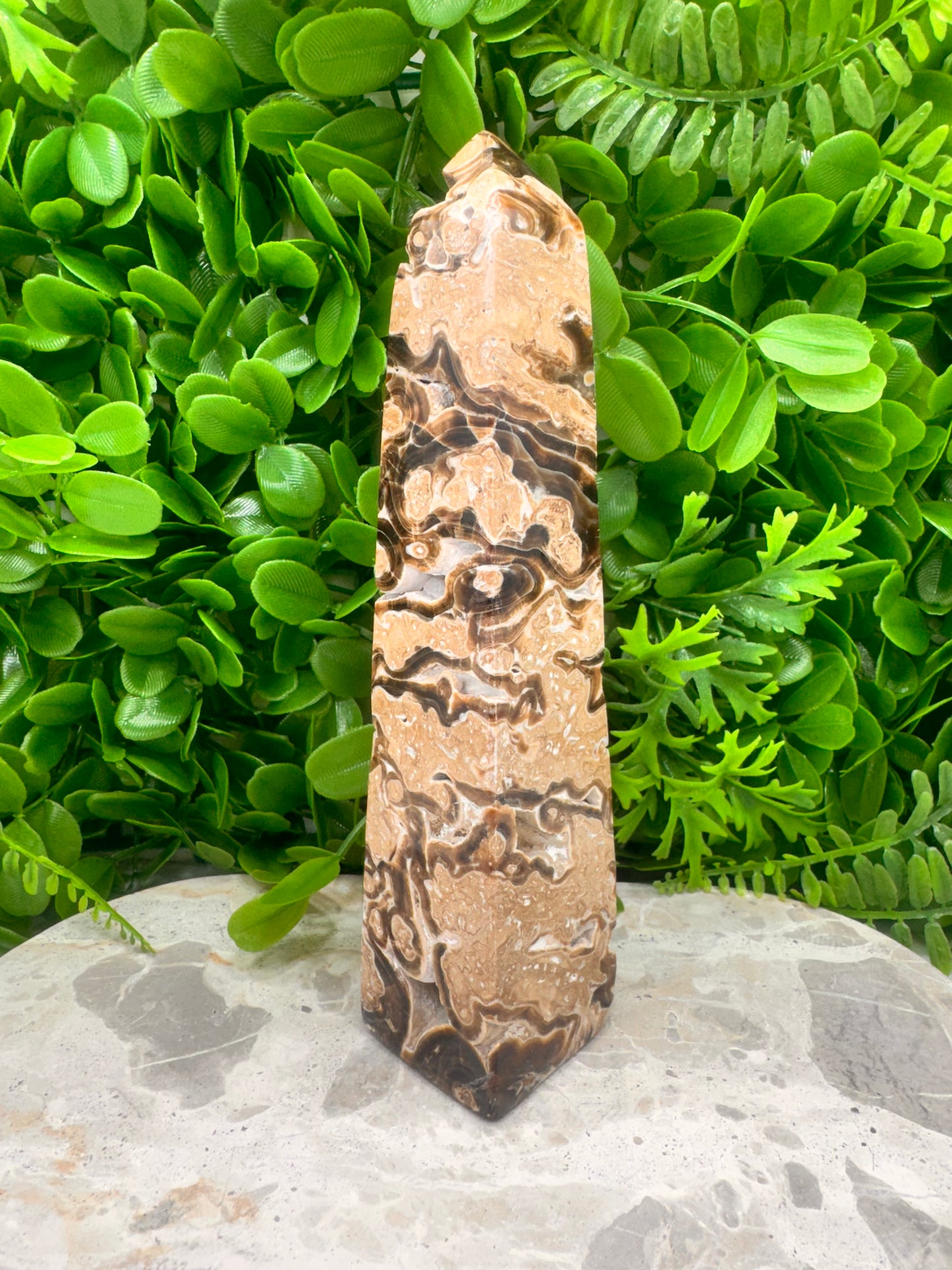 Chocolate Calcite Tower 612g