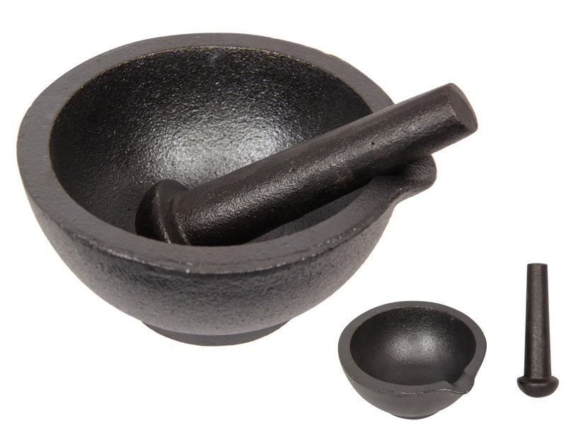 13cm Cast Iron Mortar & Pestle