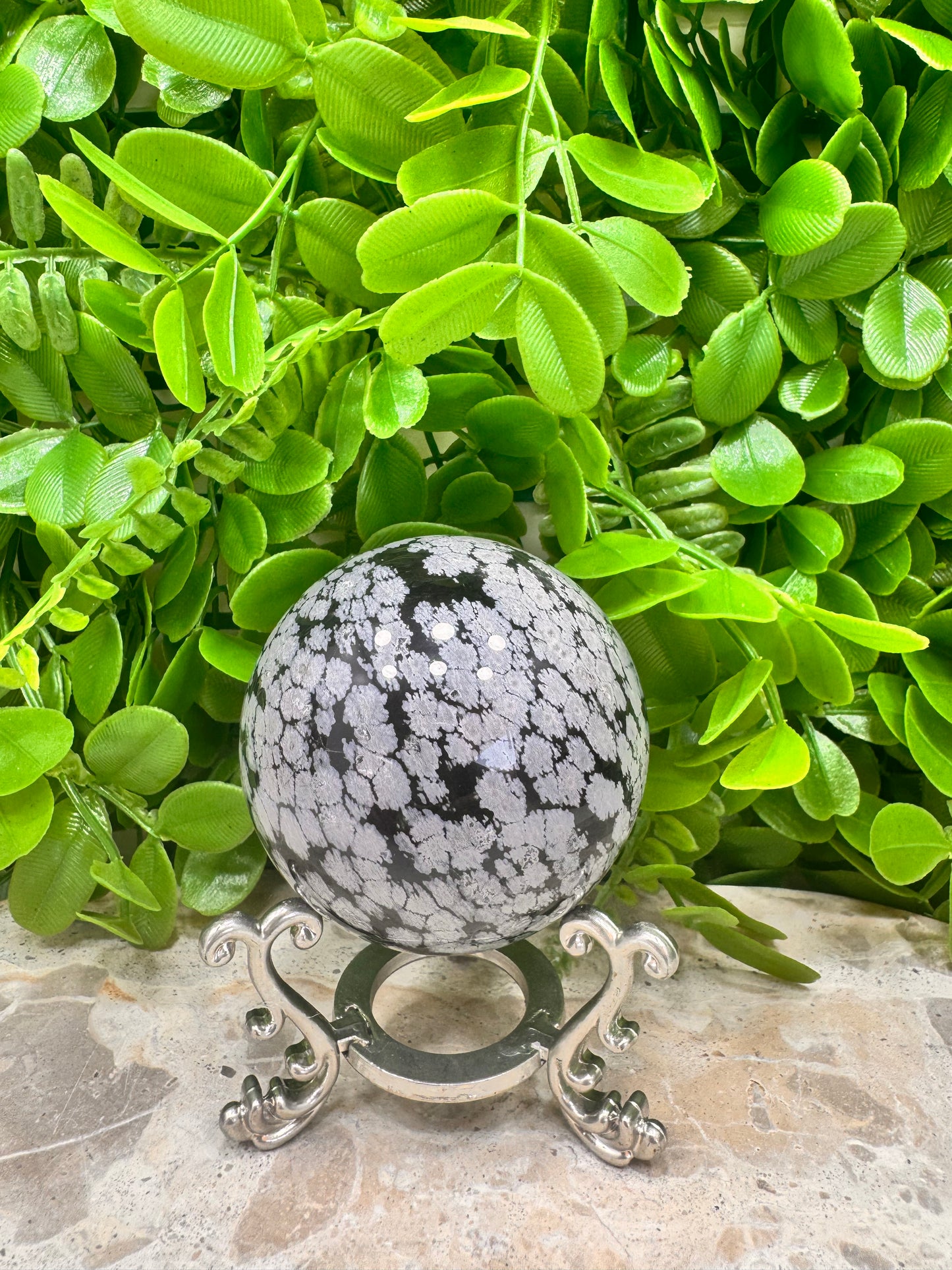 Snowflake Obsidian Sphere 330g