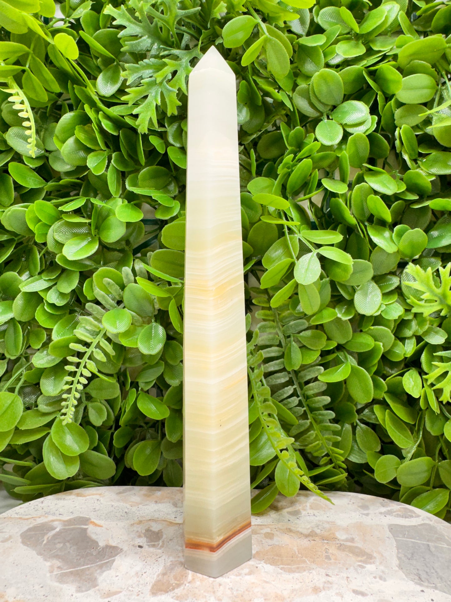 Green Banded Onyx Tower 412g