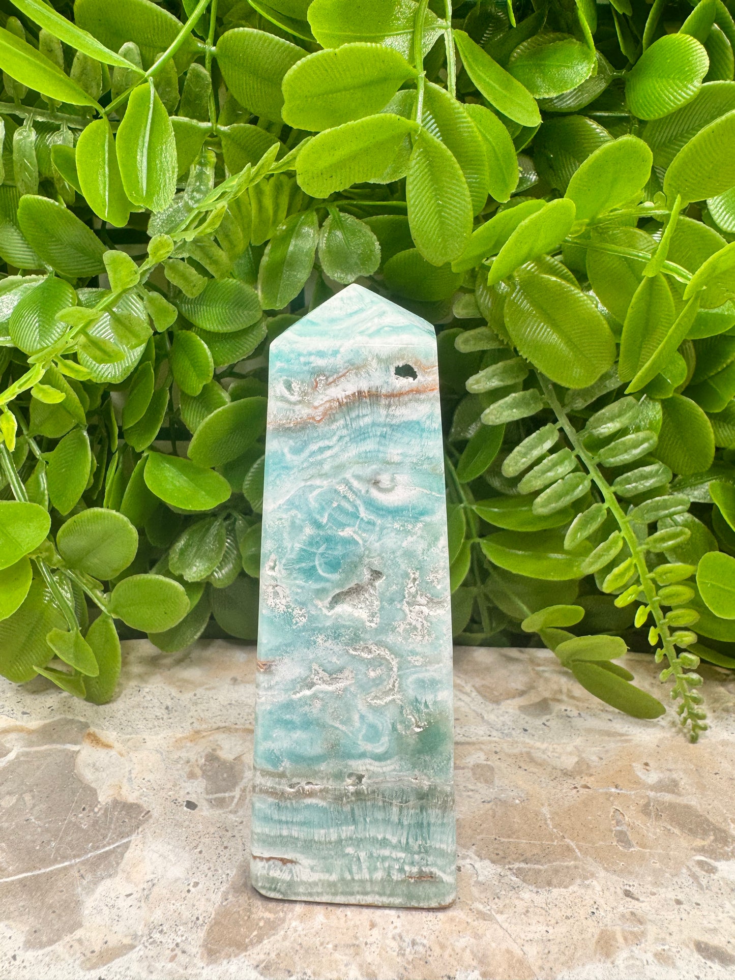 Aragonite with Smithsonite Tower 300g