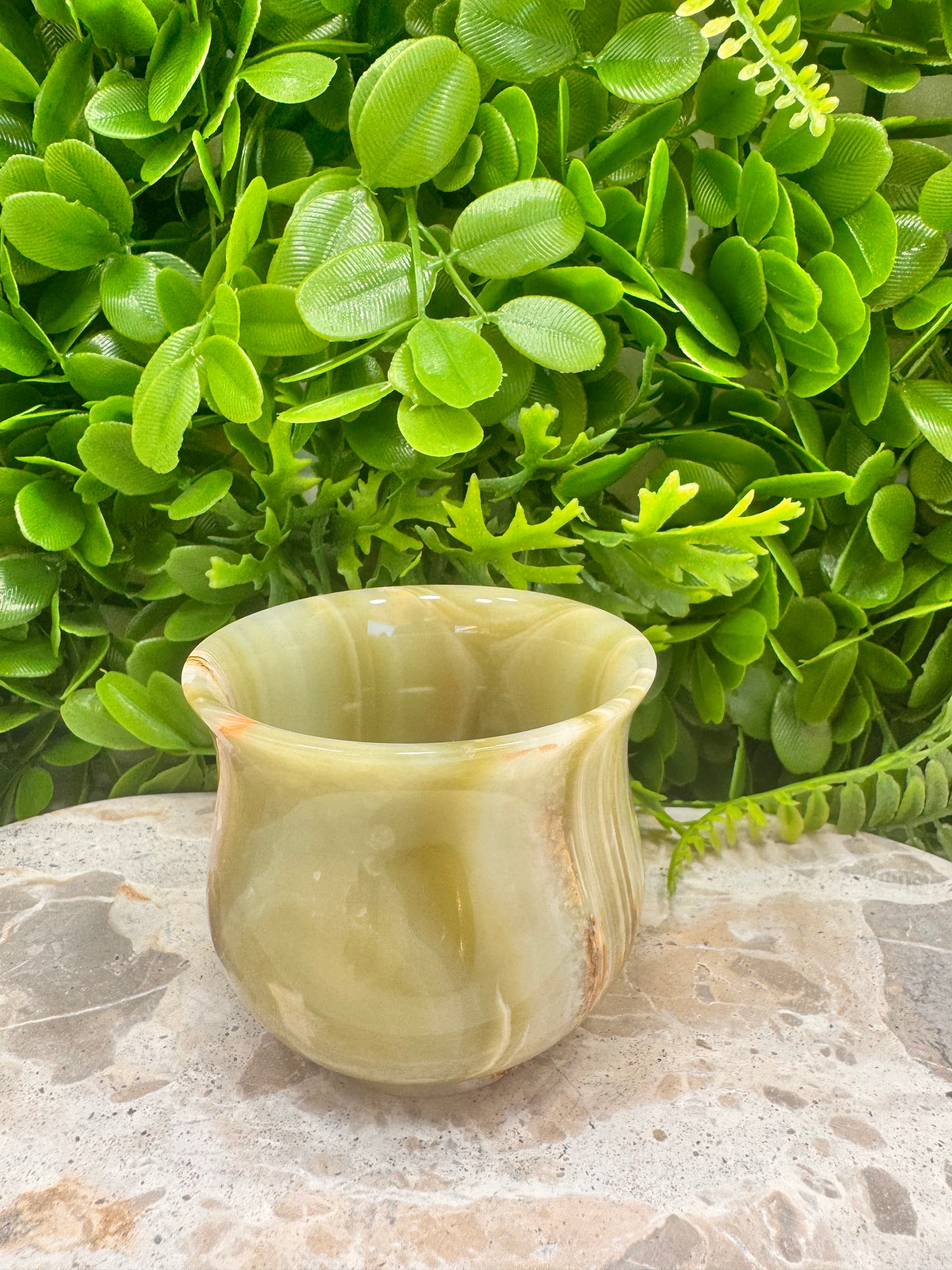 Green Banded Onyx Cup 246g