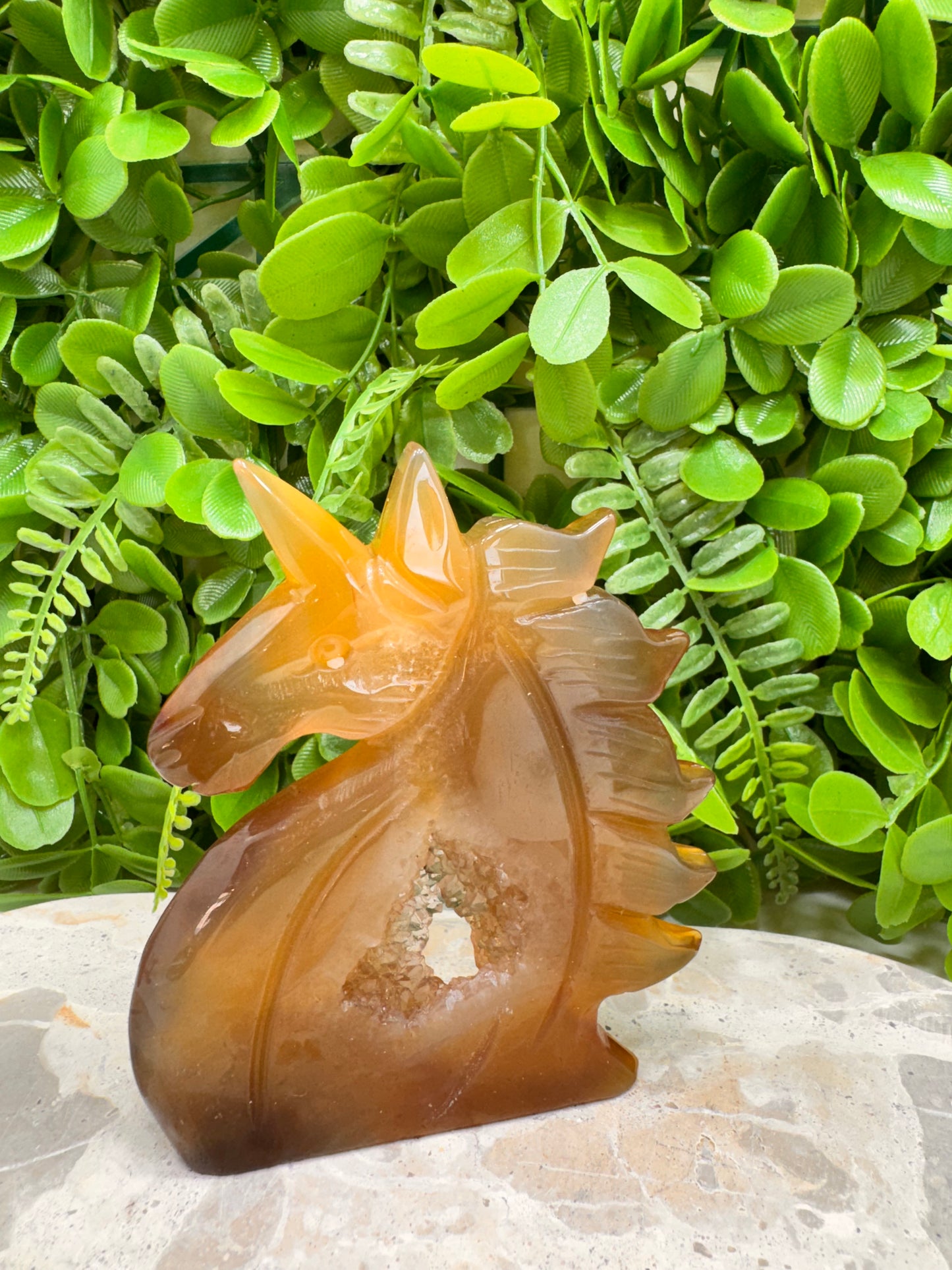 Druzy Agate Unicorn 244g