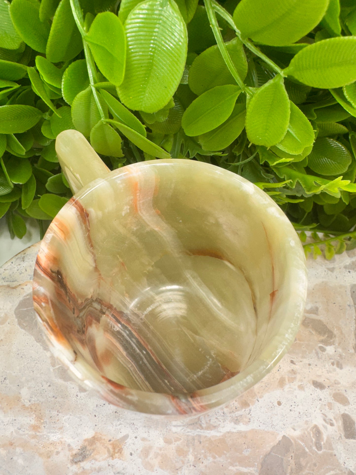 Green Banded Onyx Mug 432g