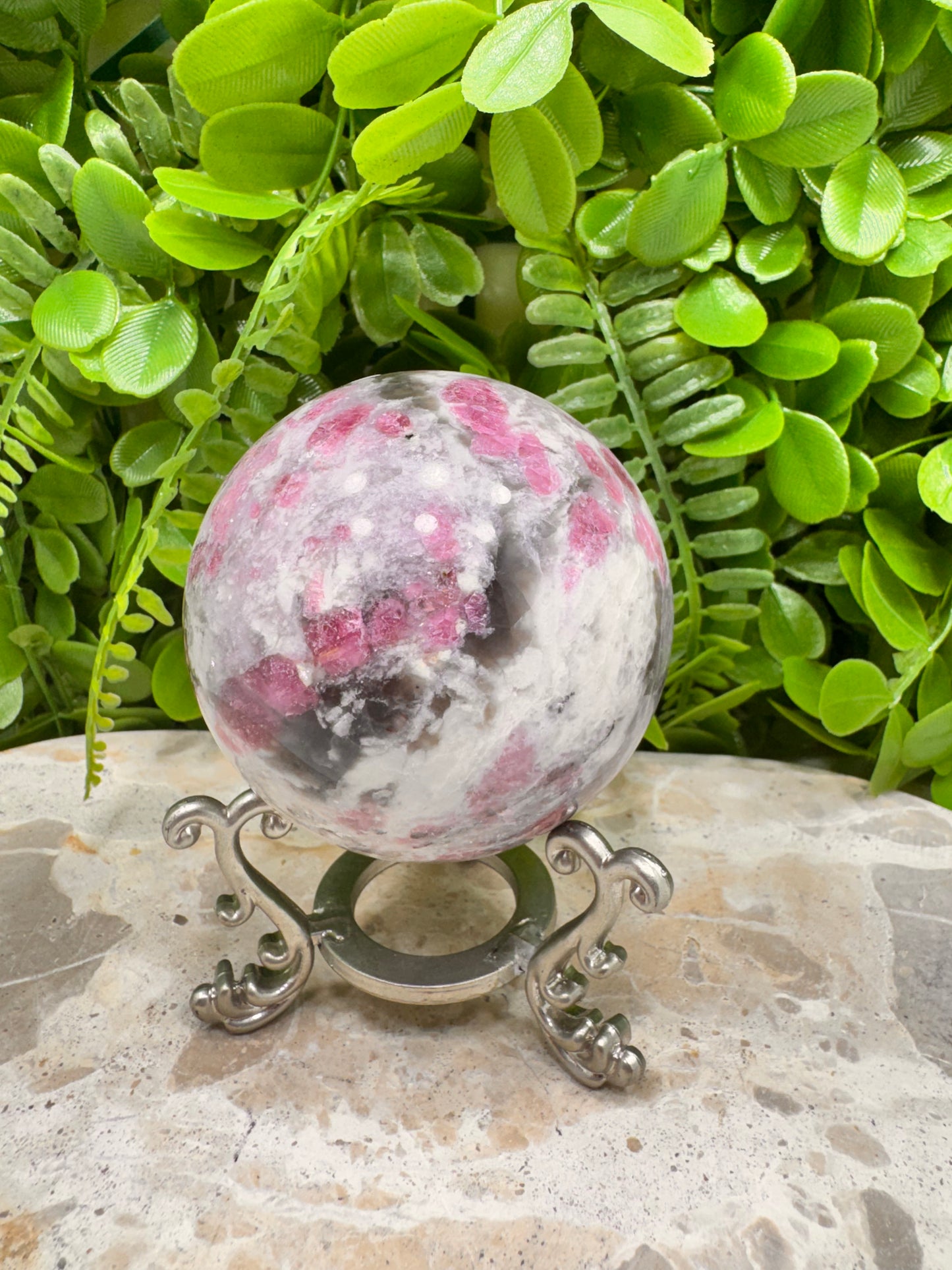Pink Tourmaline Sphere 464g