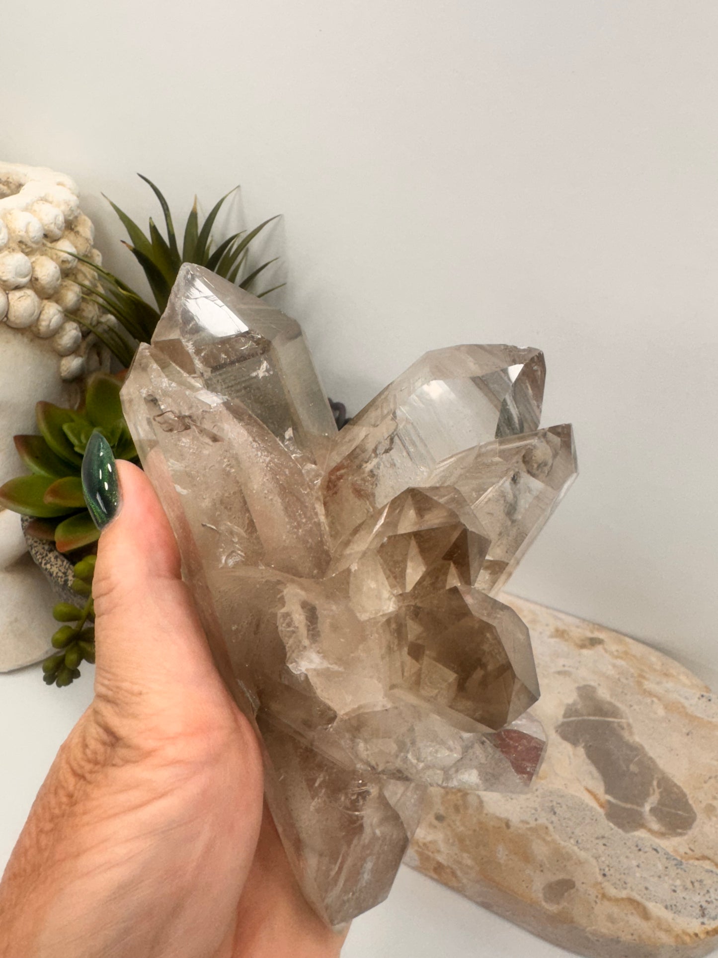 Black Phantom Quartz Freeform 844g