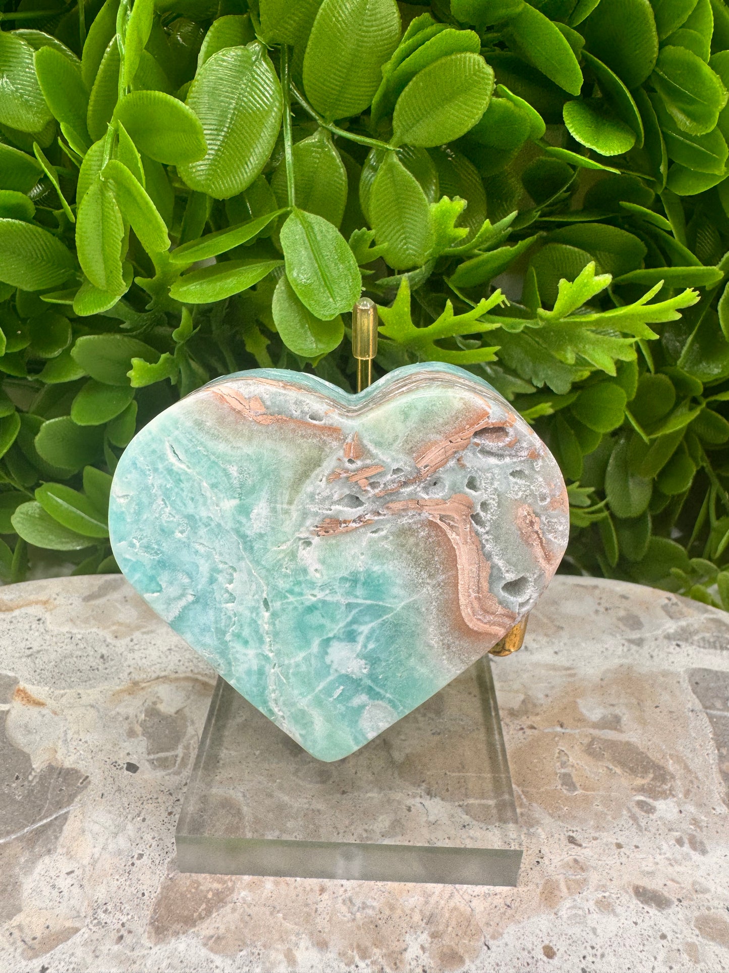 Hemimorphite Heart 198g