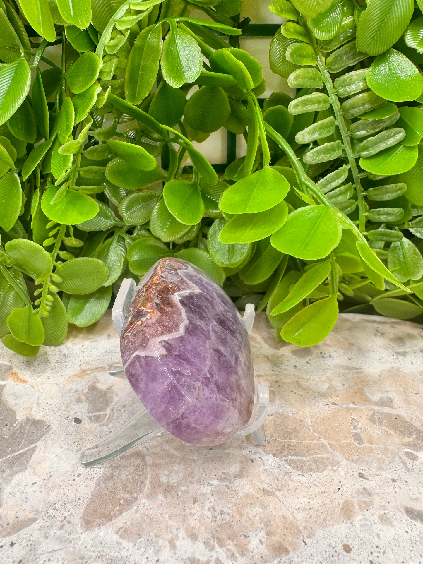 Amethyst/Mexican Agate Palm Stone 100g